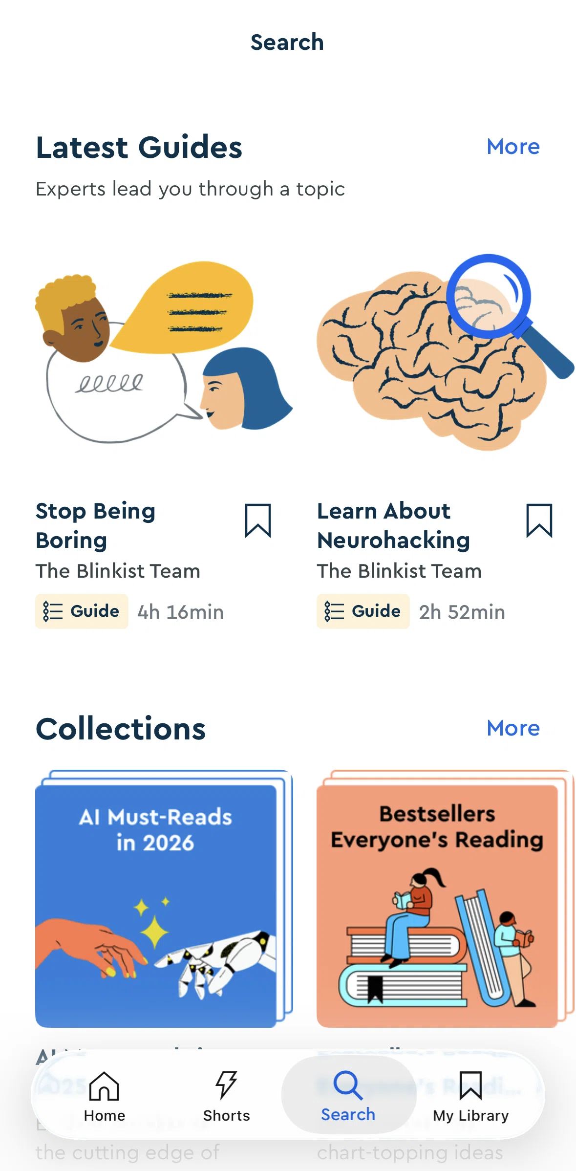 Blinkist Screen screen in the Guide detail flow