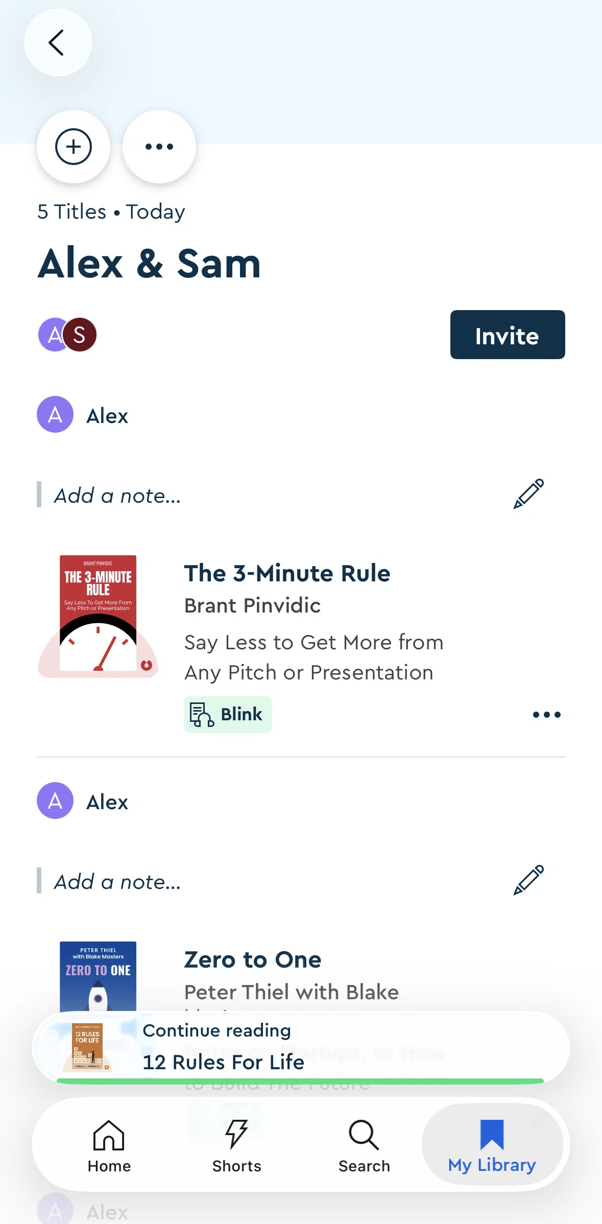 Blinkist Screen screen in the Removing a member flow