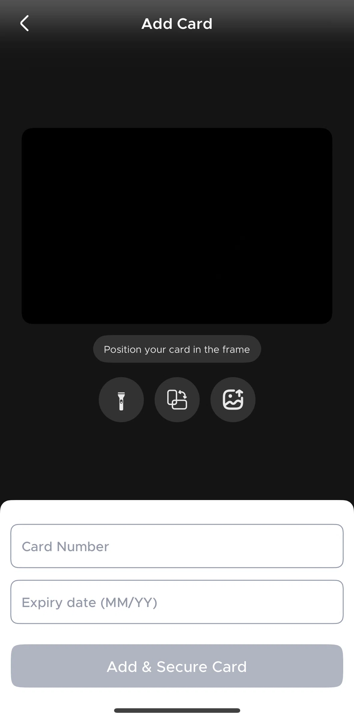 Blinkit Screen screen in the Turning on a flashlight flow