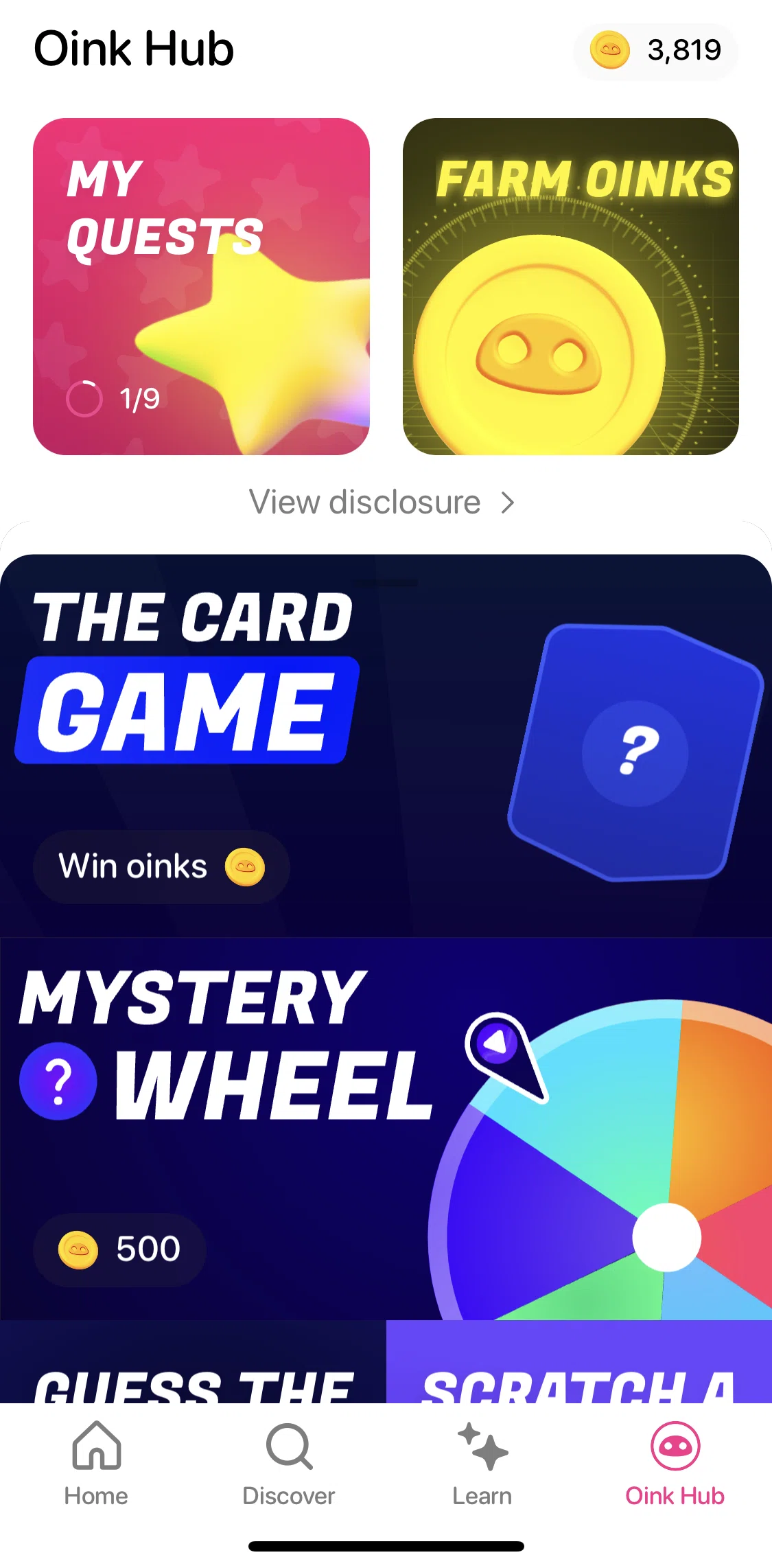Bloom Screen screen in the Playing a game (Card game) flow