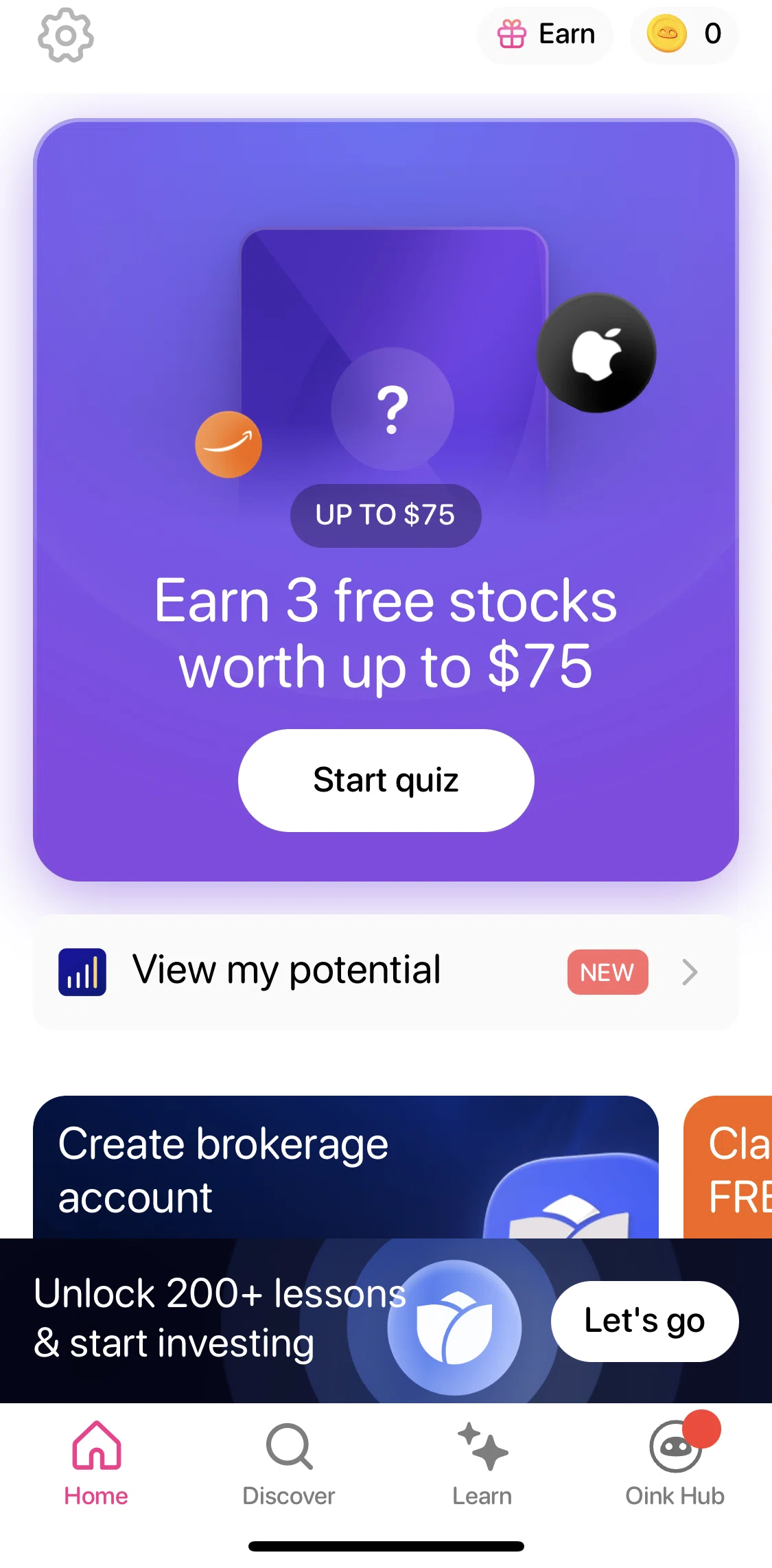 Bloom Screen screen in the Purchasing a subscription flow