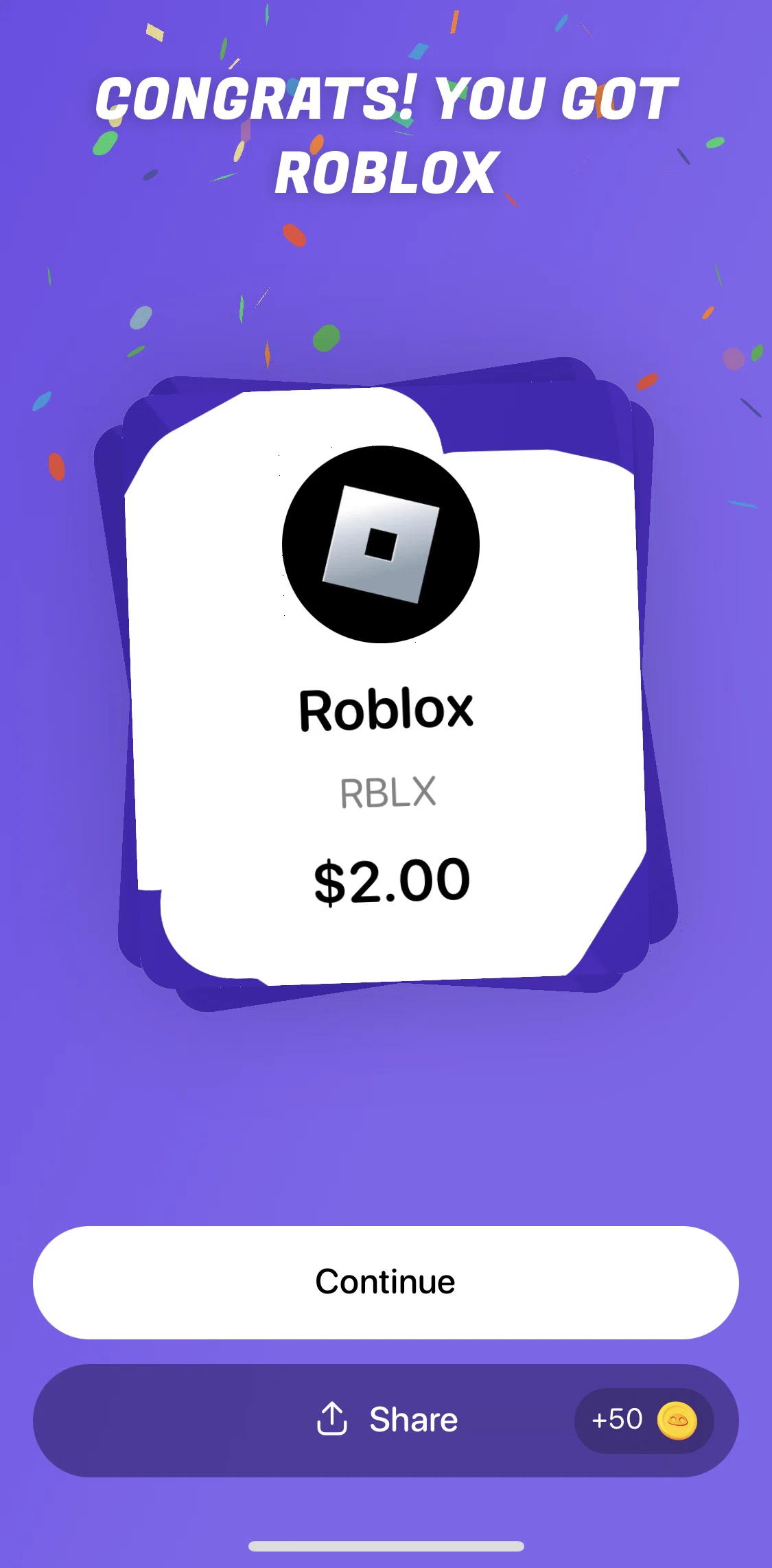 Bloom Screen screen in the Sharing earned stock flow