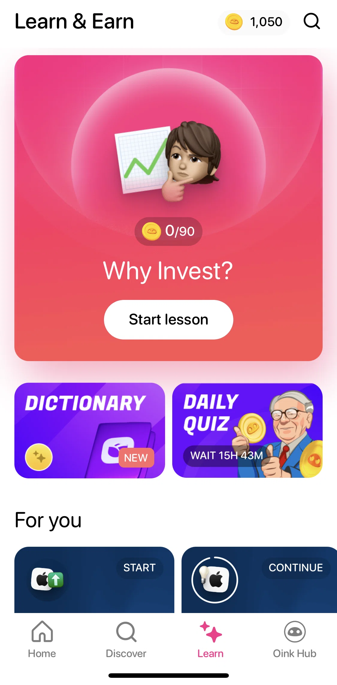 Bloom Screen screen in the Starting a daily trivia flow