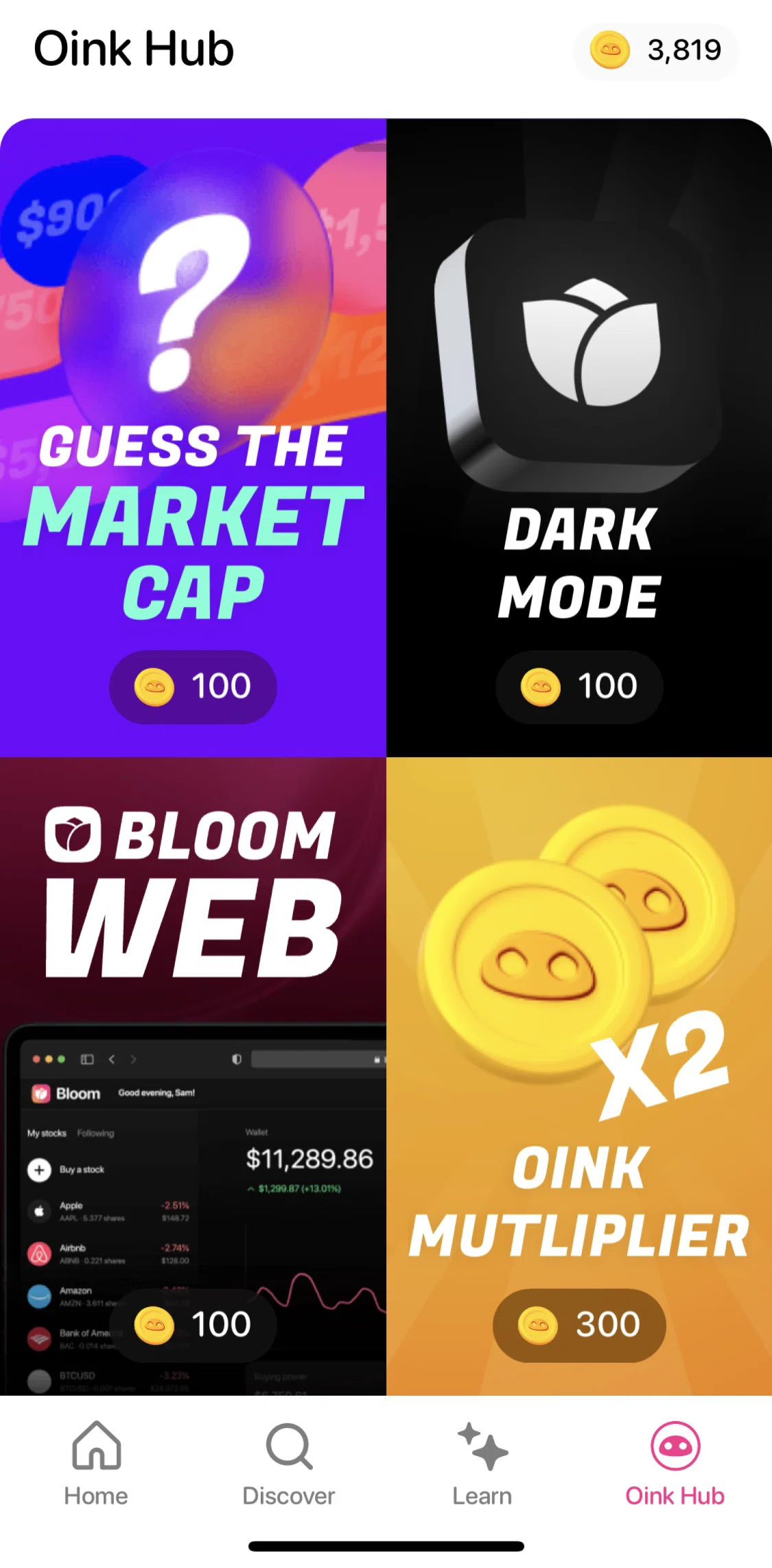 Bloom Screen screen in the Switching to dark mode flow