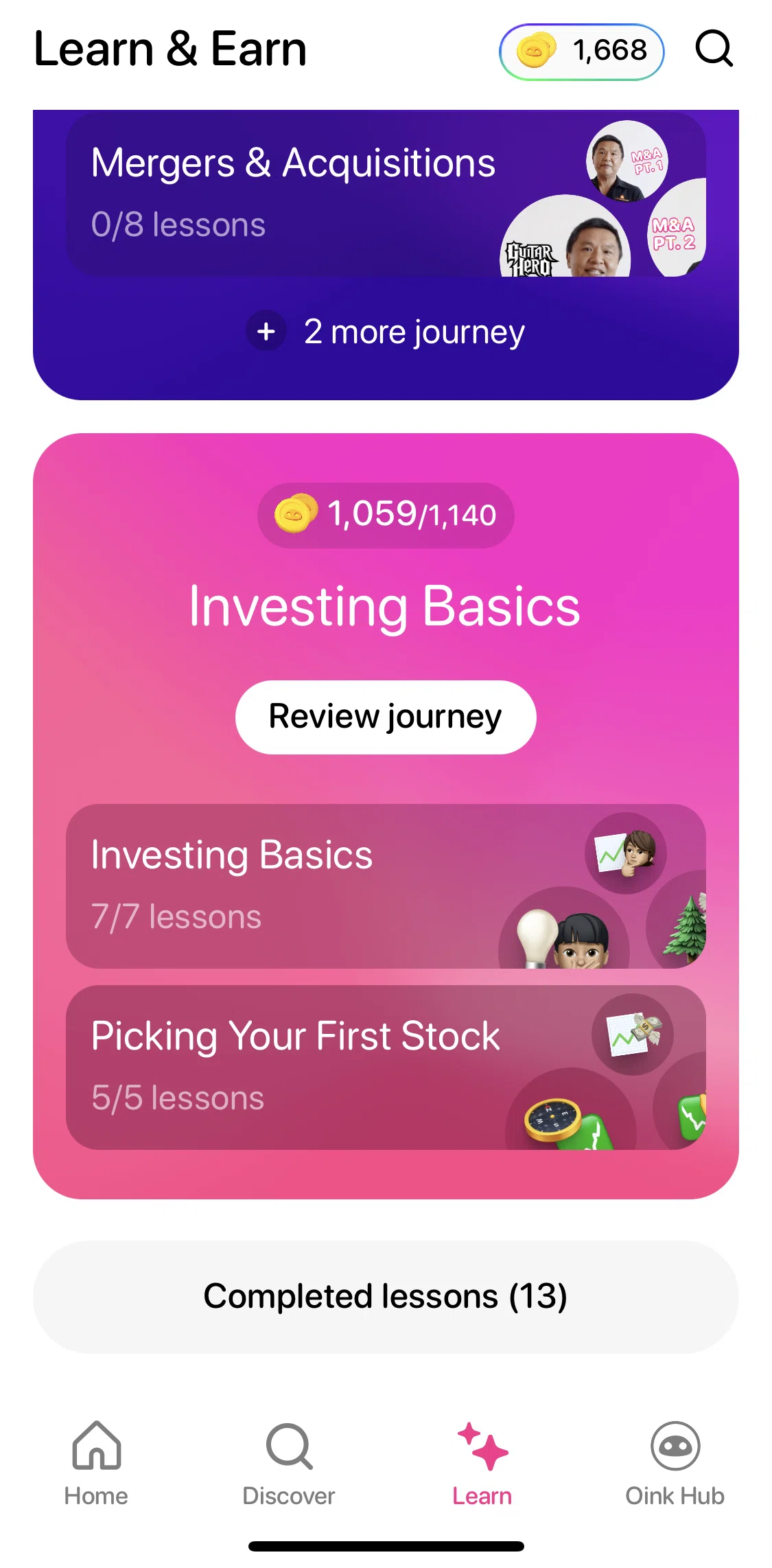 Bloom Screen screen in the View completed lesson flow