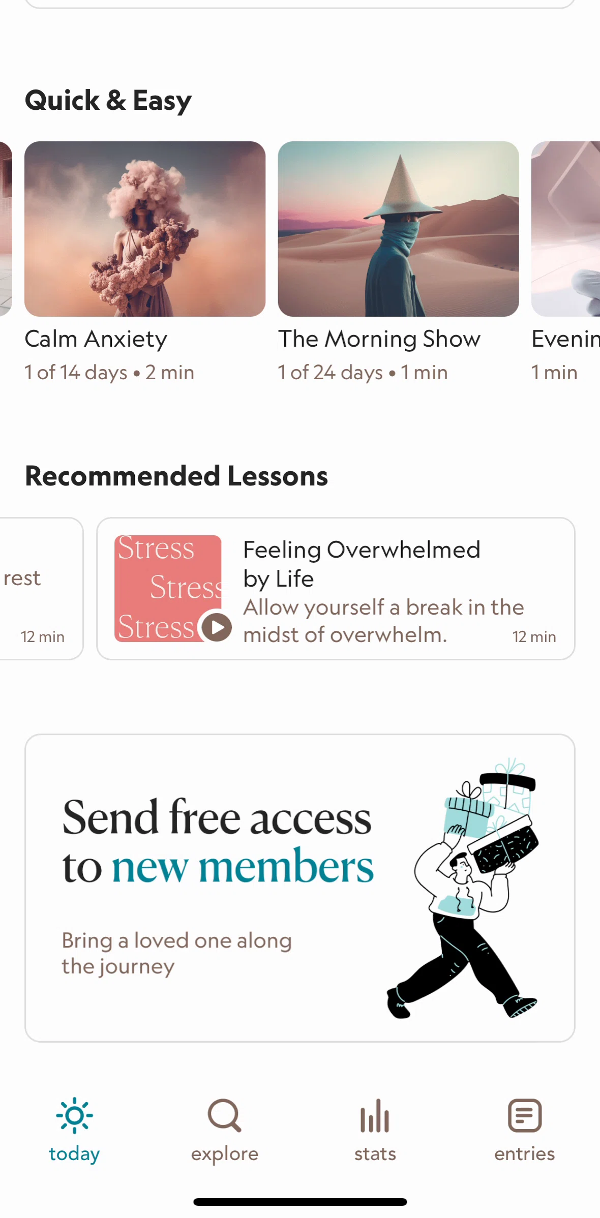 Bloom Screen screen in the Referring a friend flow
