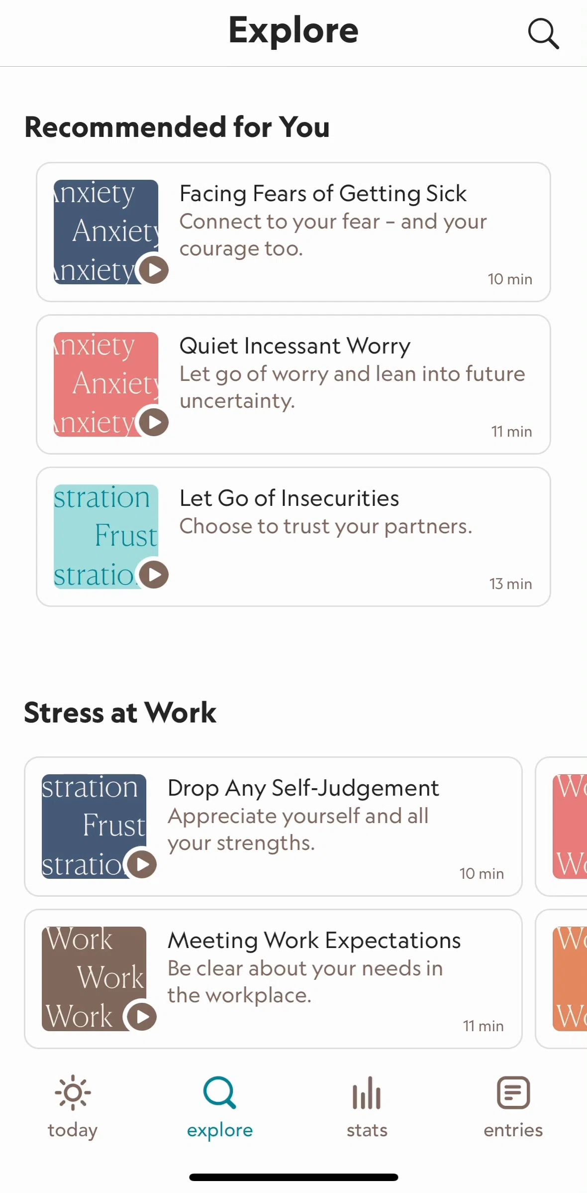 Bloom Screen screen in the Starting a quick session flow