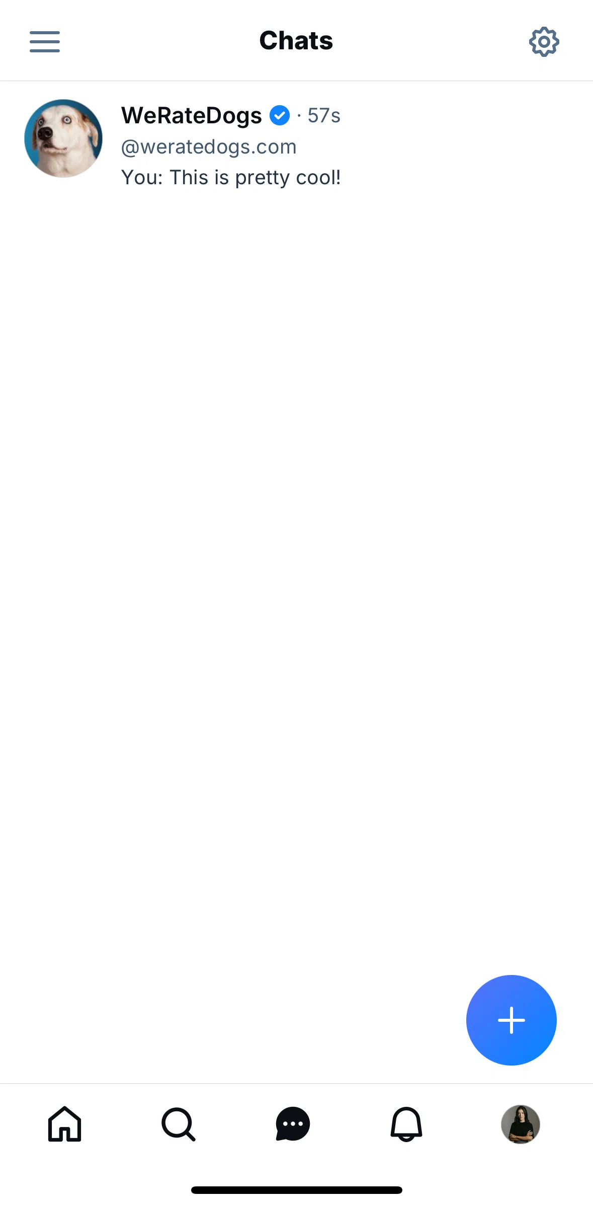 Bluesky Social Screen screen in the Editing chat settings flow