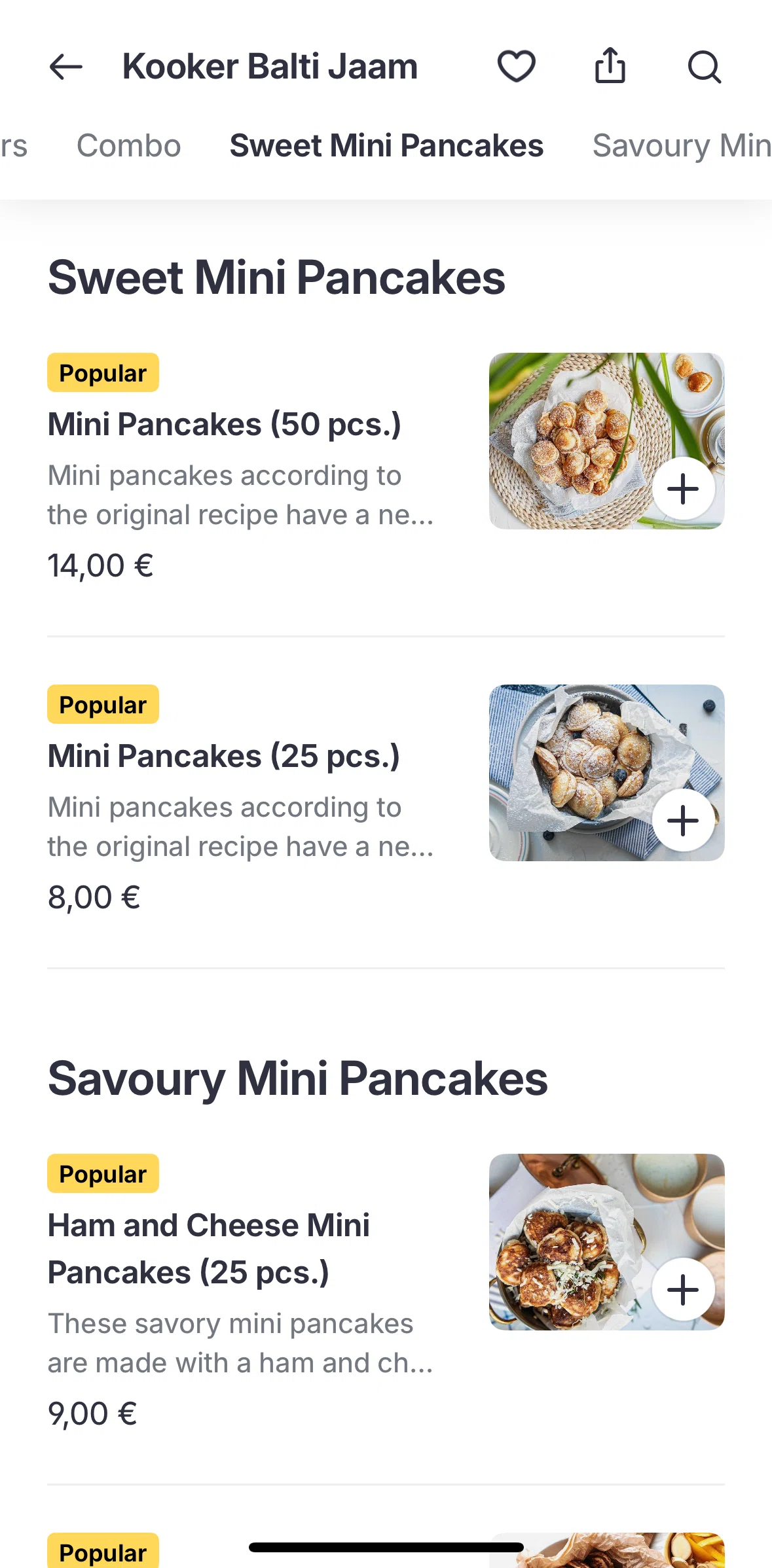 Bolt Food Screen screen in the Adding item to cart flow