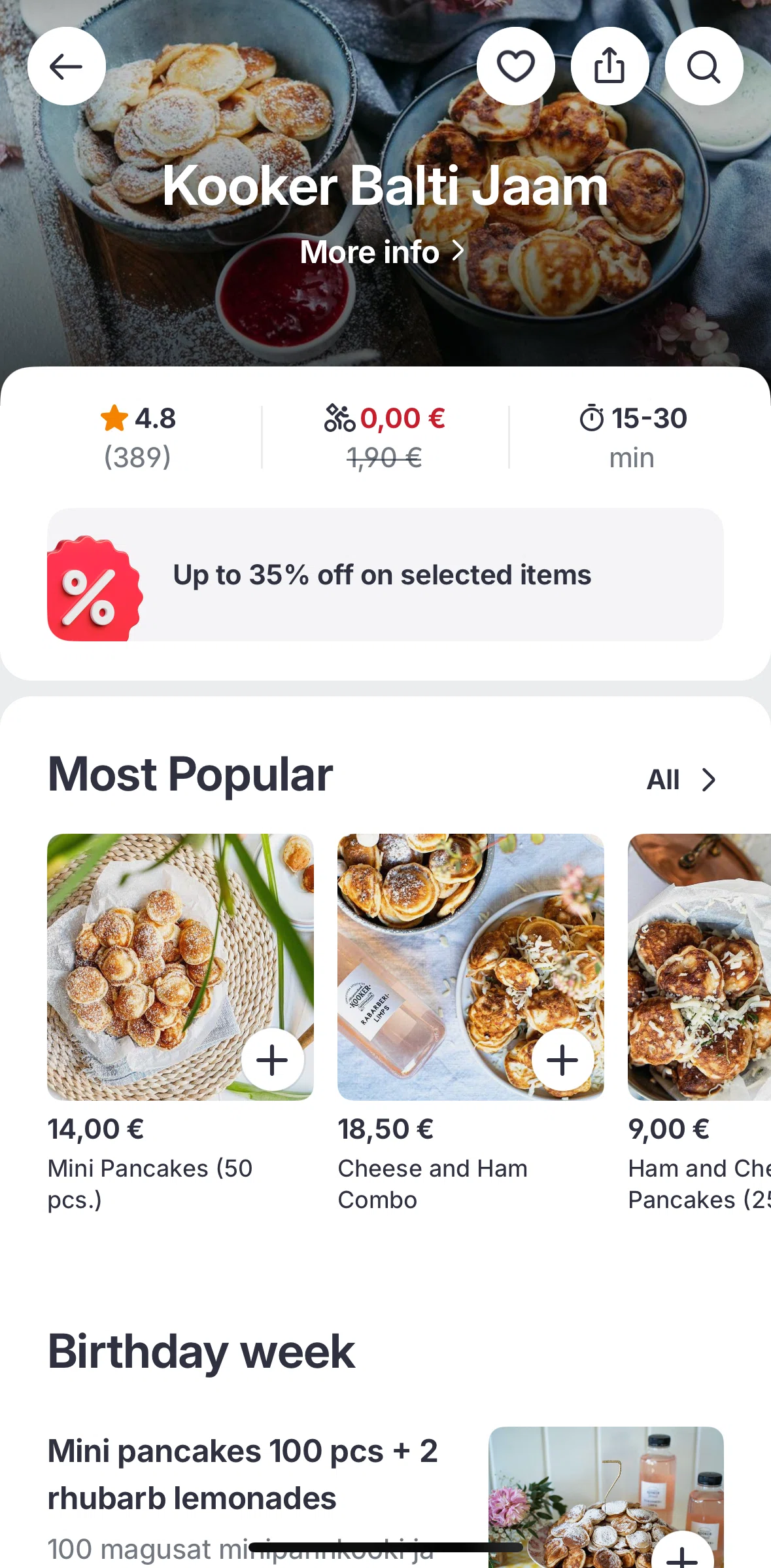 Bolt Food Screen screen in the View available discounts flow