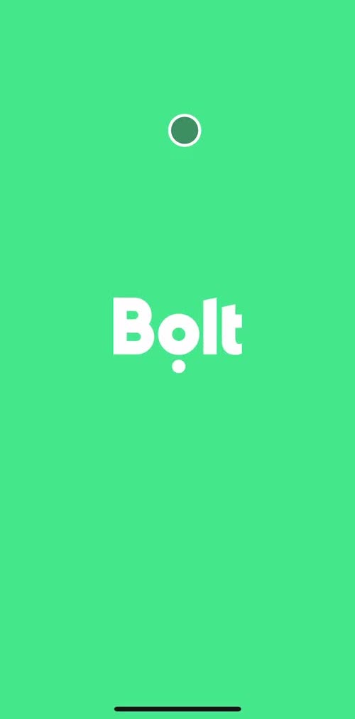 Bolt Splash screen screen in the Onboarding flow