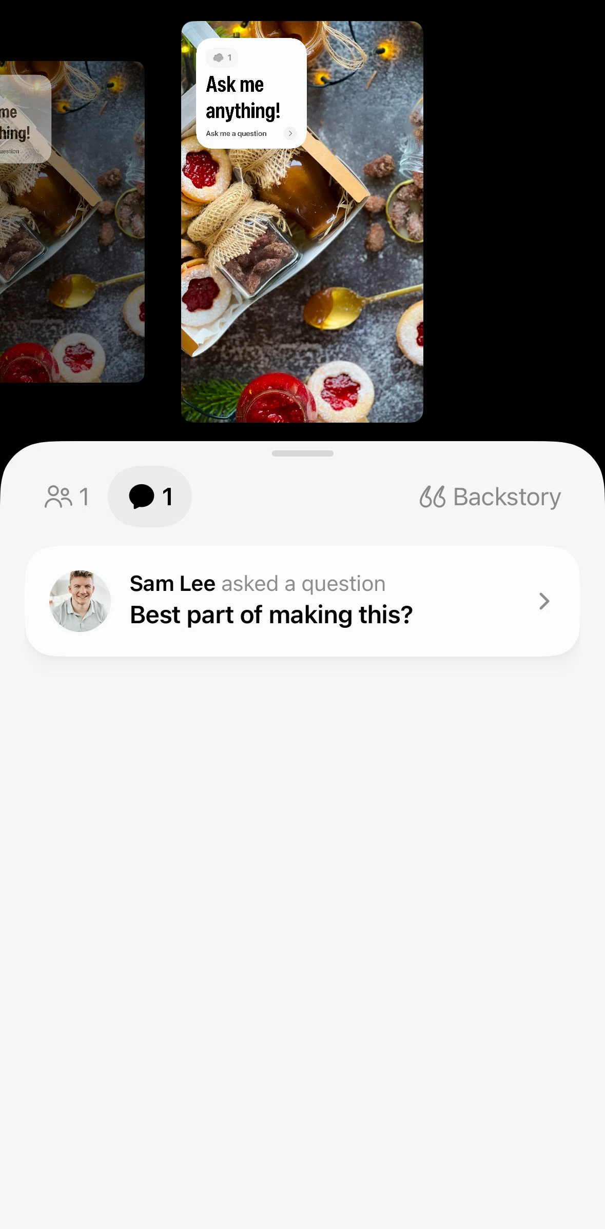 Bond Screen screen in the Backstory flow