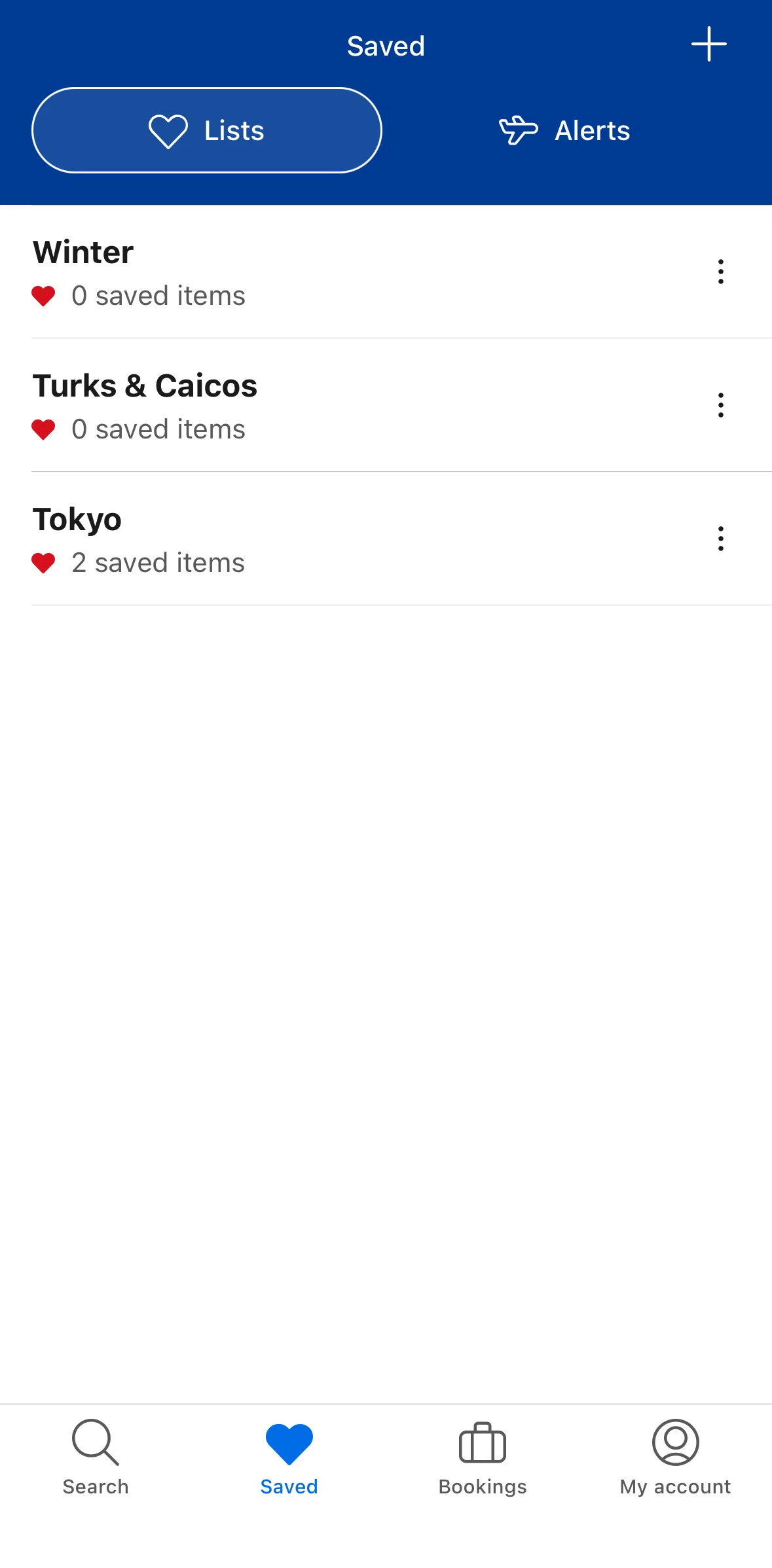 Booking Com Screen 1 screen in the Creating a list flow