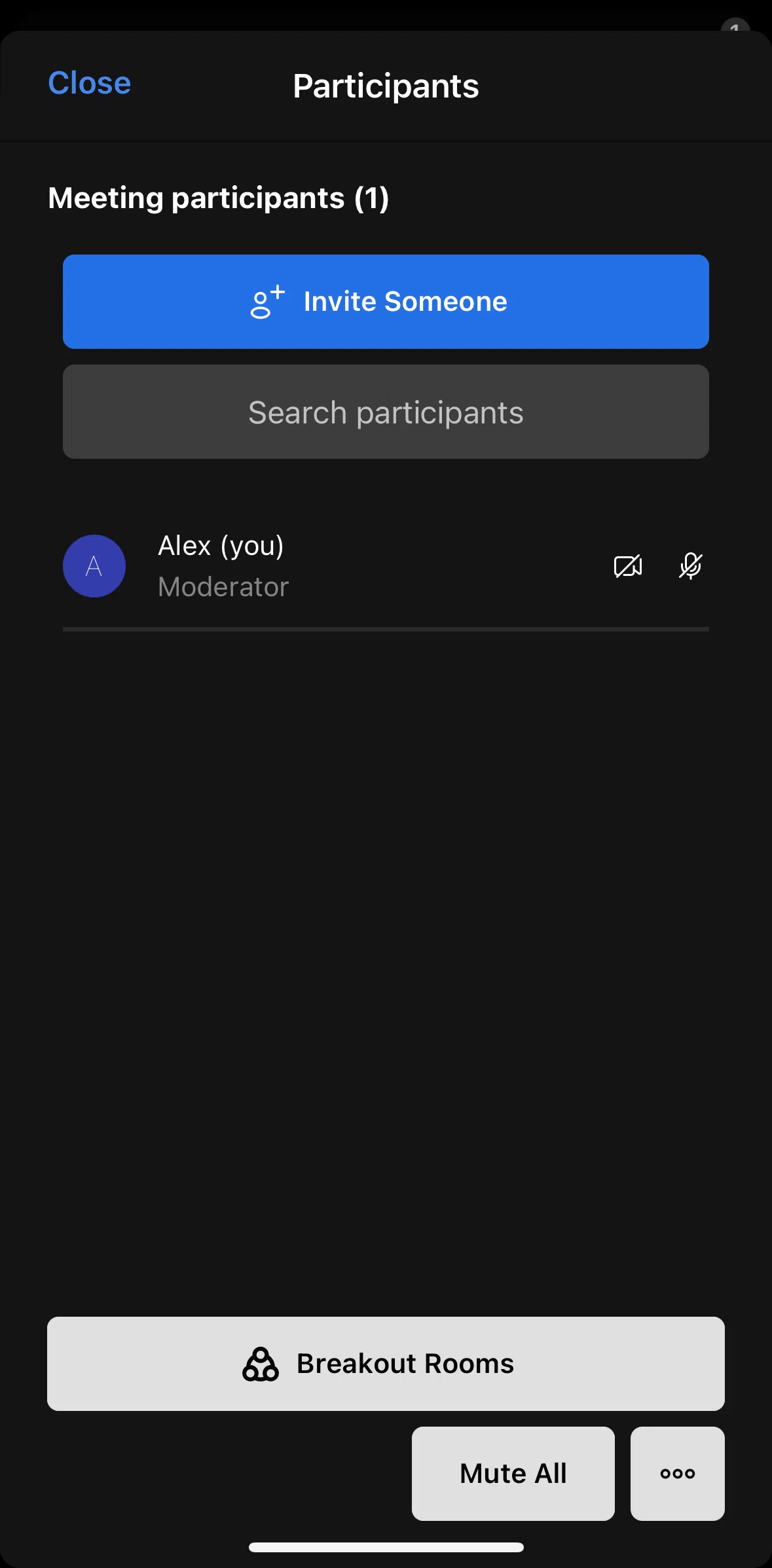 Brave Browser Screen screen in the Adding a breakout room flow