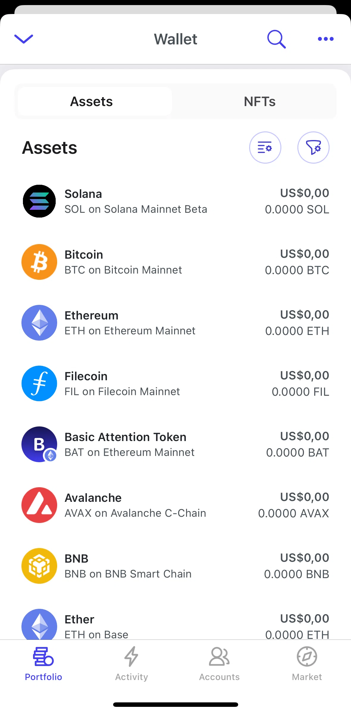 Brave Browser Screen screen in the Filter and display settings flow