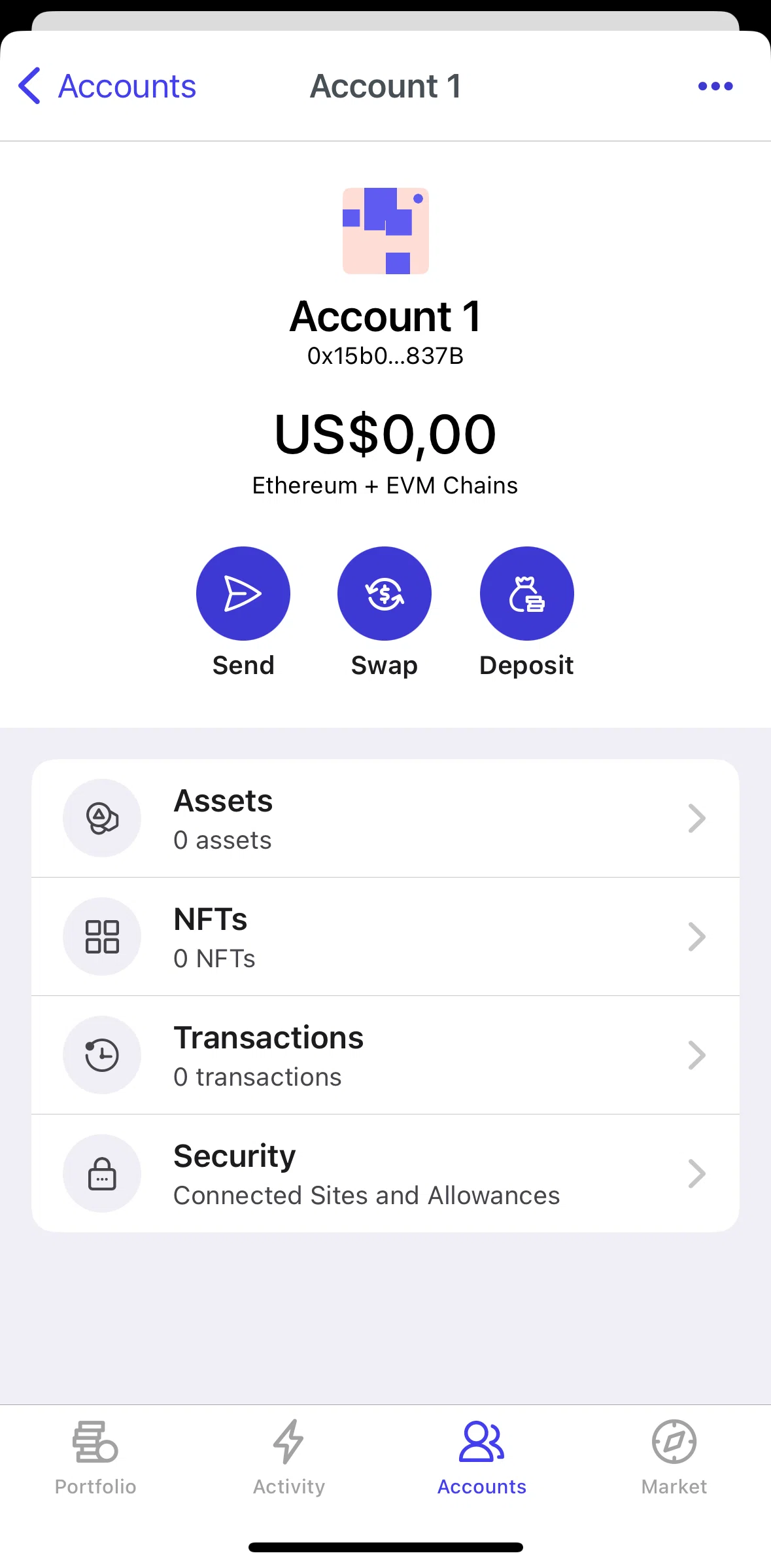 Brave Browser Screen screen in the Security flow
