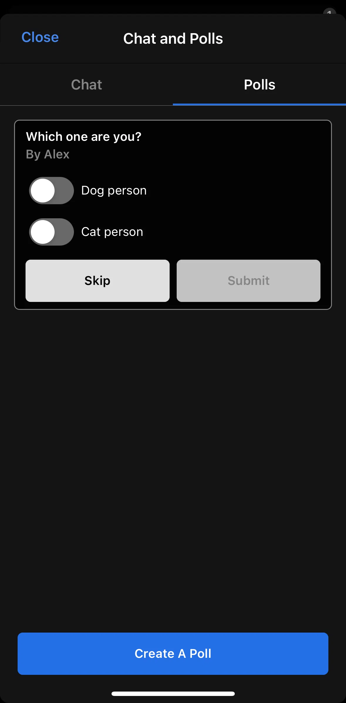 Brave Browser Screen screen in the Submitting an answer flow