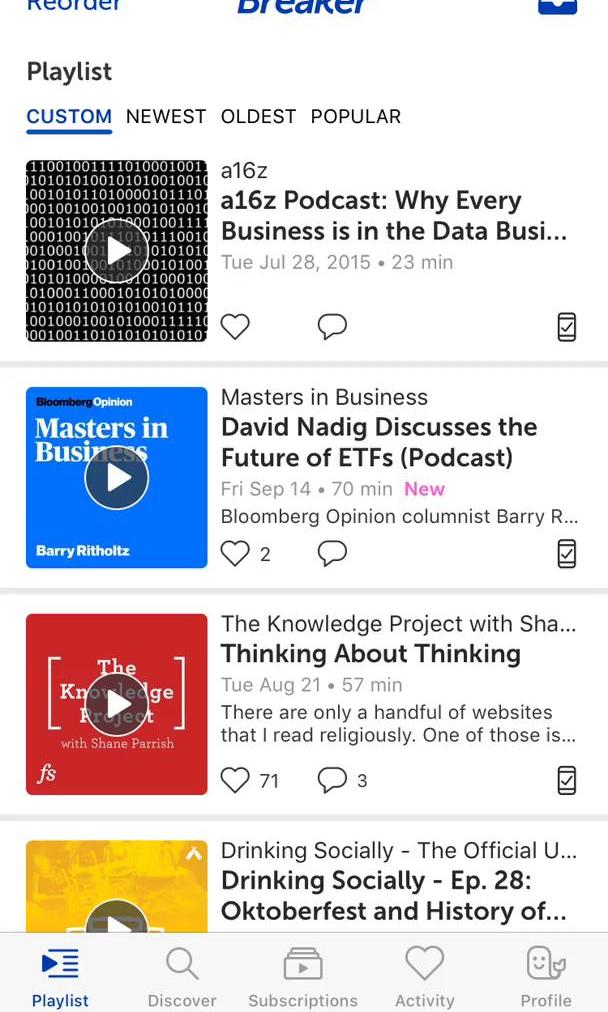 Breaker Screen screen in the Listening flow