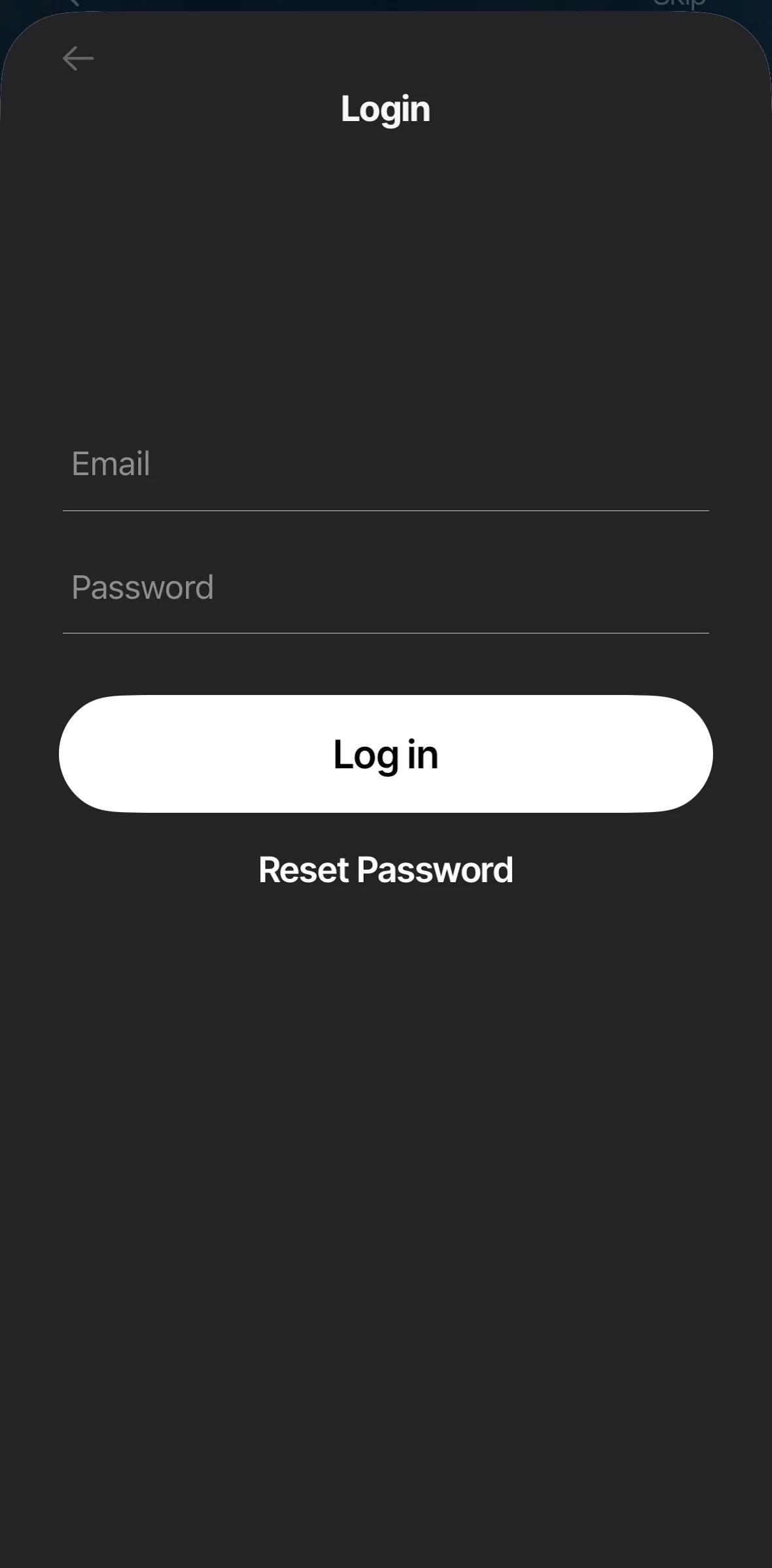 Breathwrk Screen screen in the Reset password flow