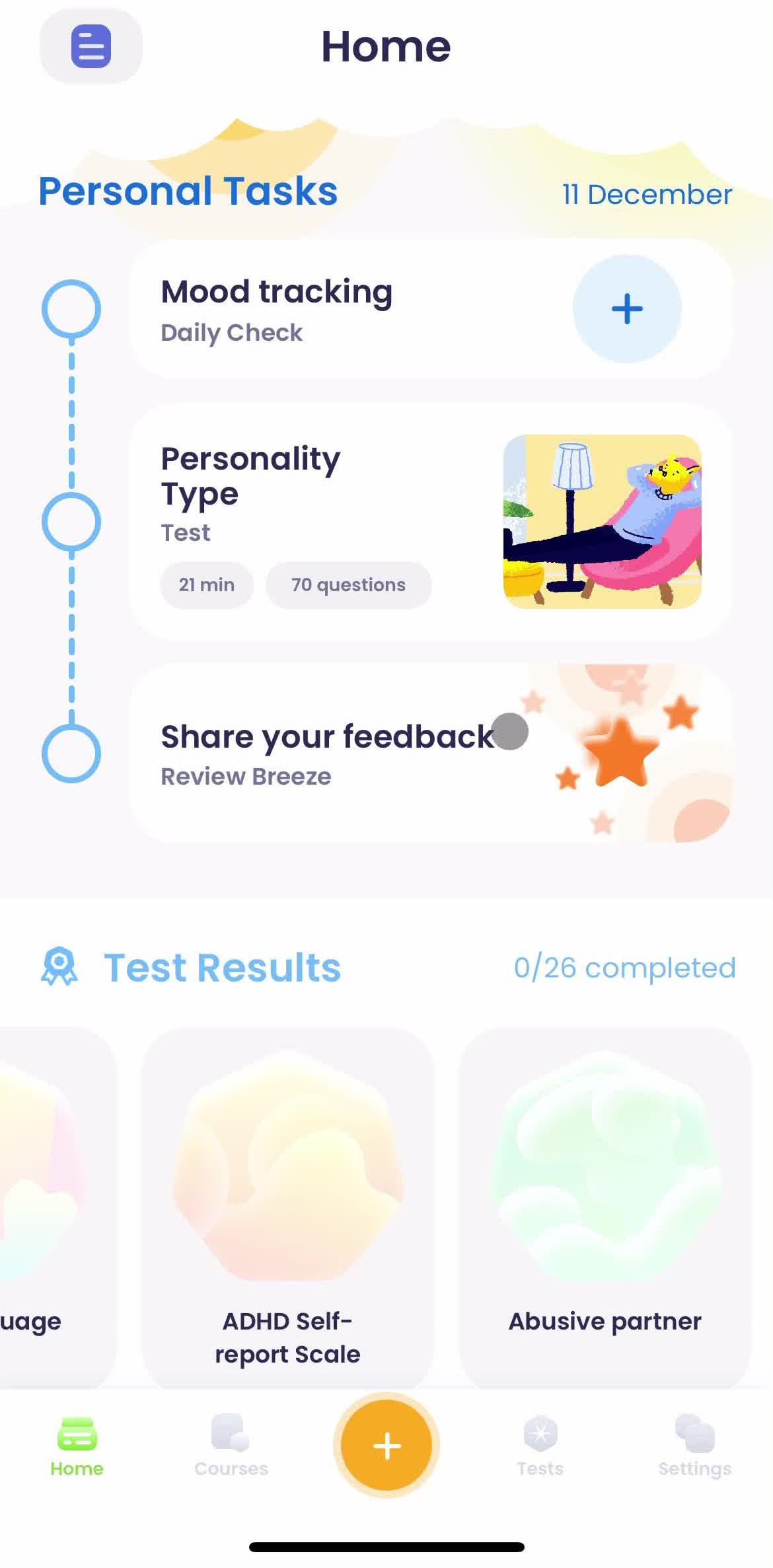 Breeze Home screen in the Customization Settings flow