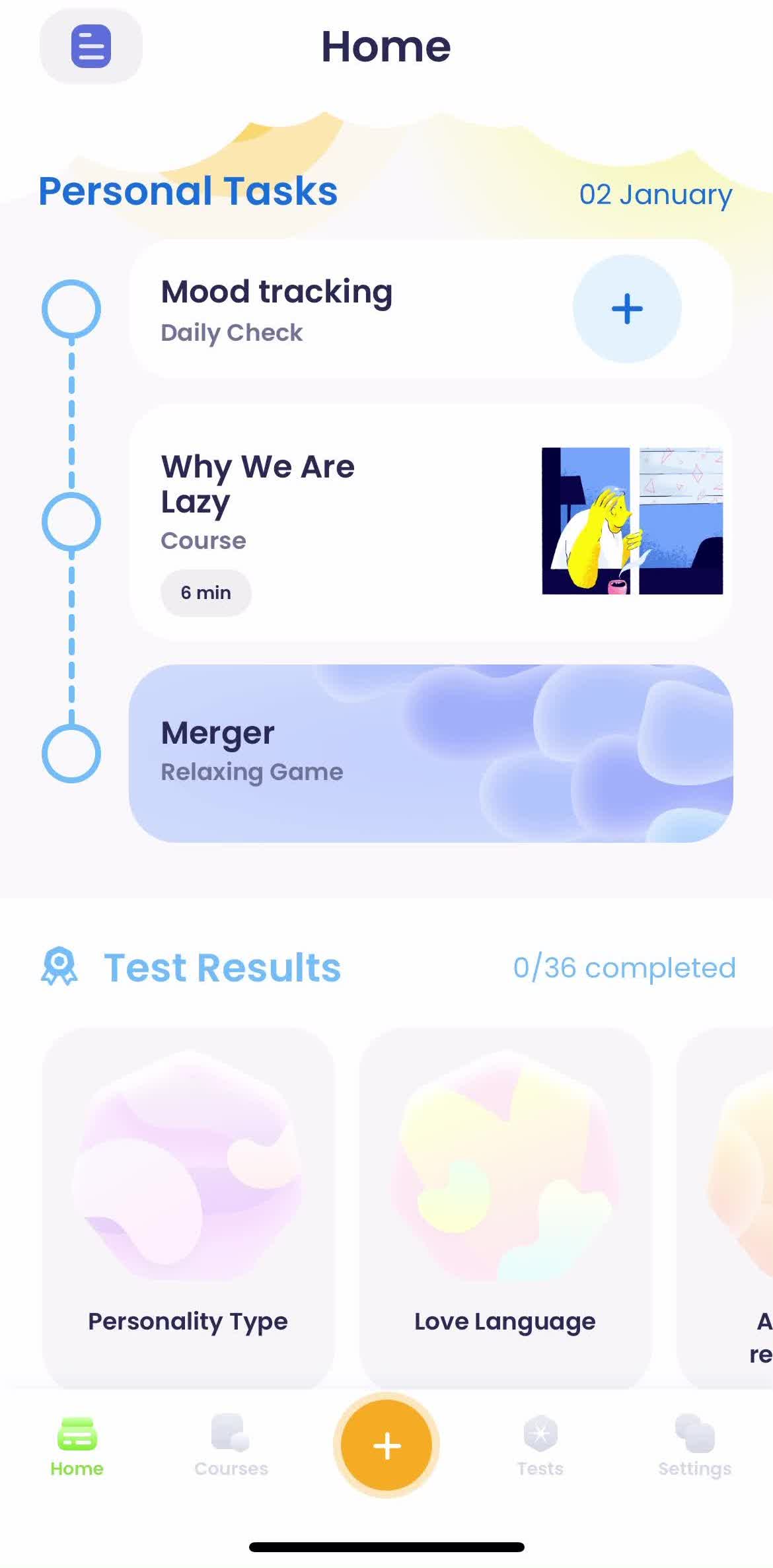 Breeze Home screen in the Giving Feedback flow