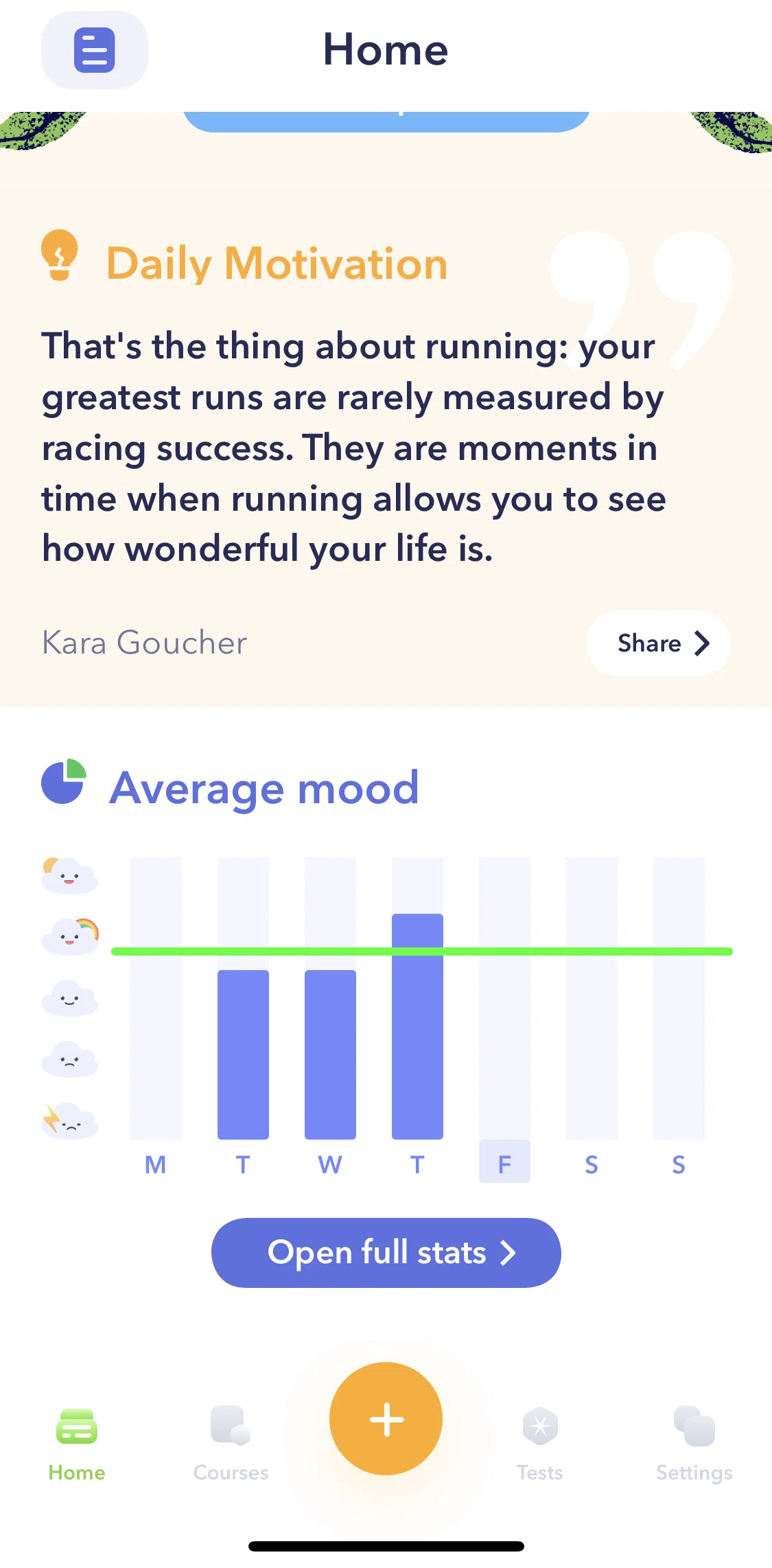 Breeze Screen screen in the Stats flow