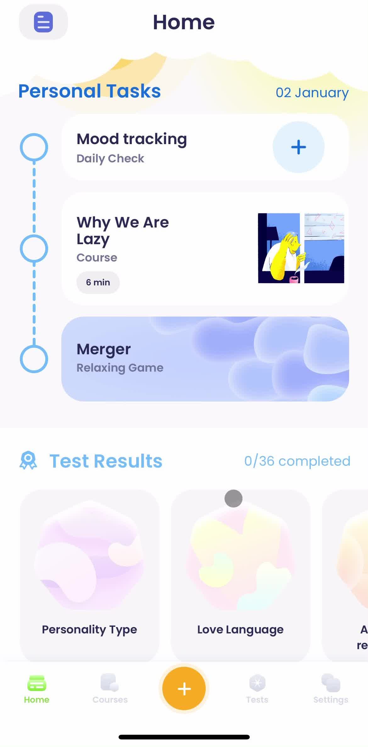 Breeze Home screen in the Upgrading Your Account flow