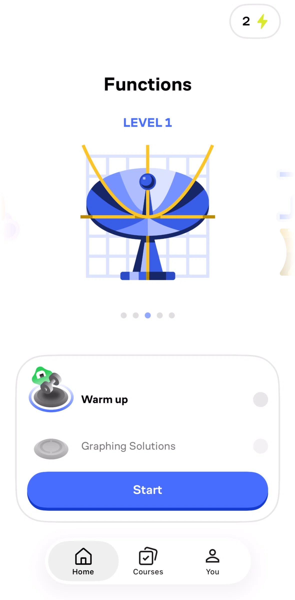 Brilliant Screen screen in the Course detail flow
