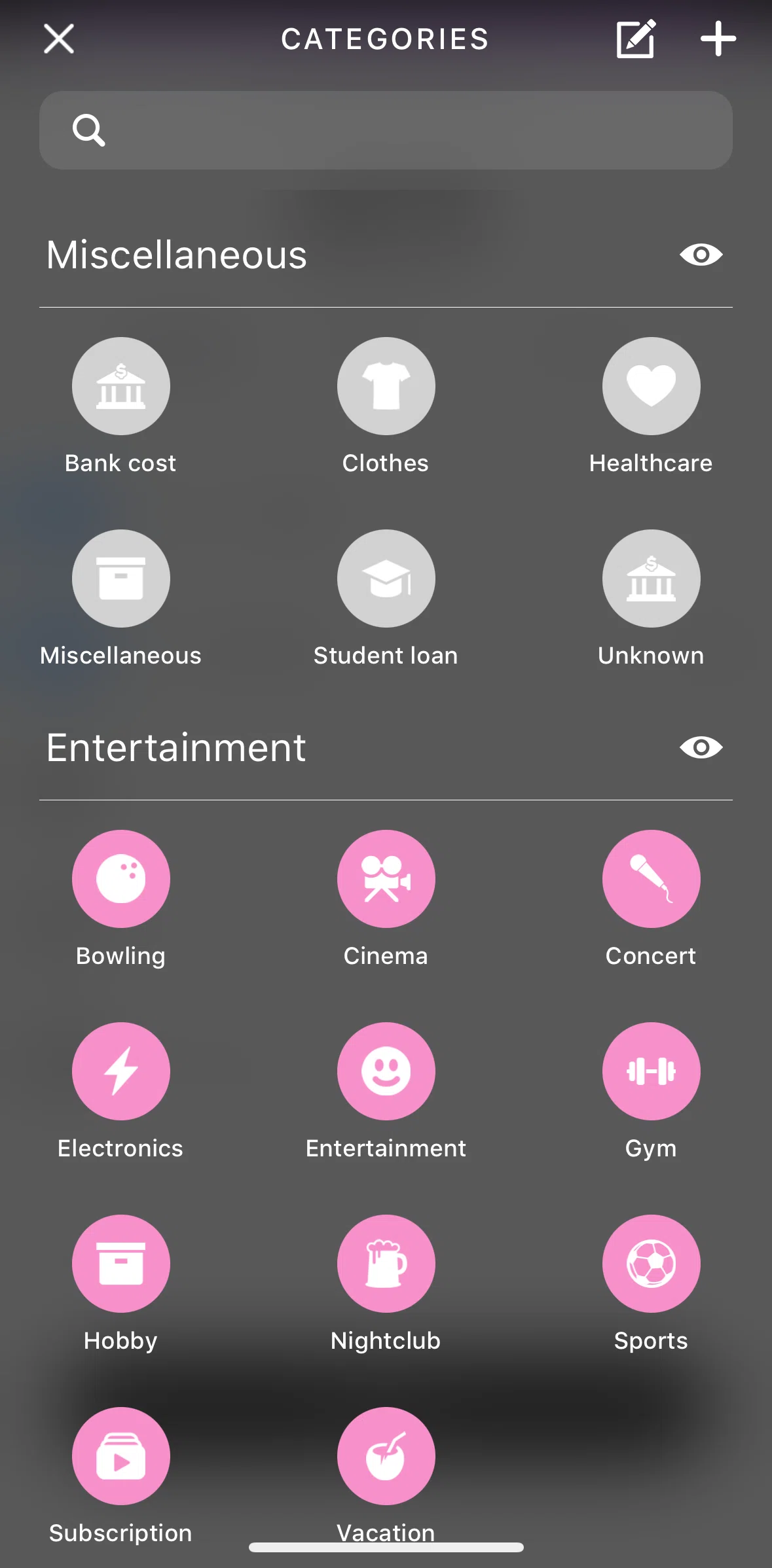Buddy Screen screen in the Creating a new category flow