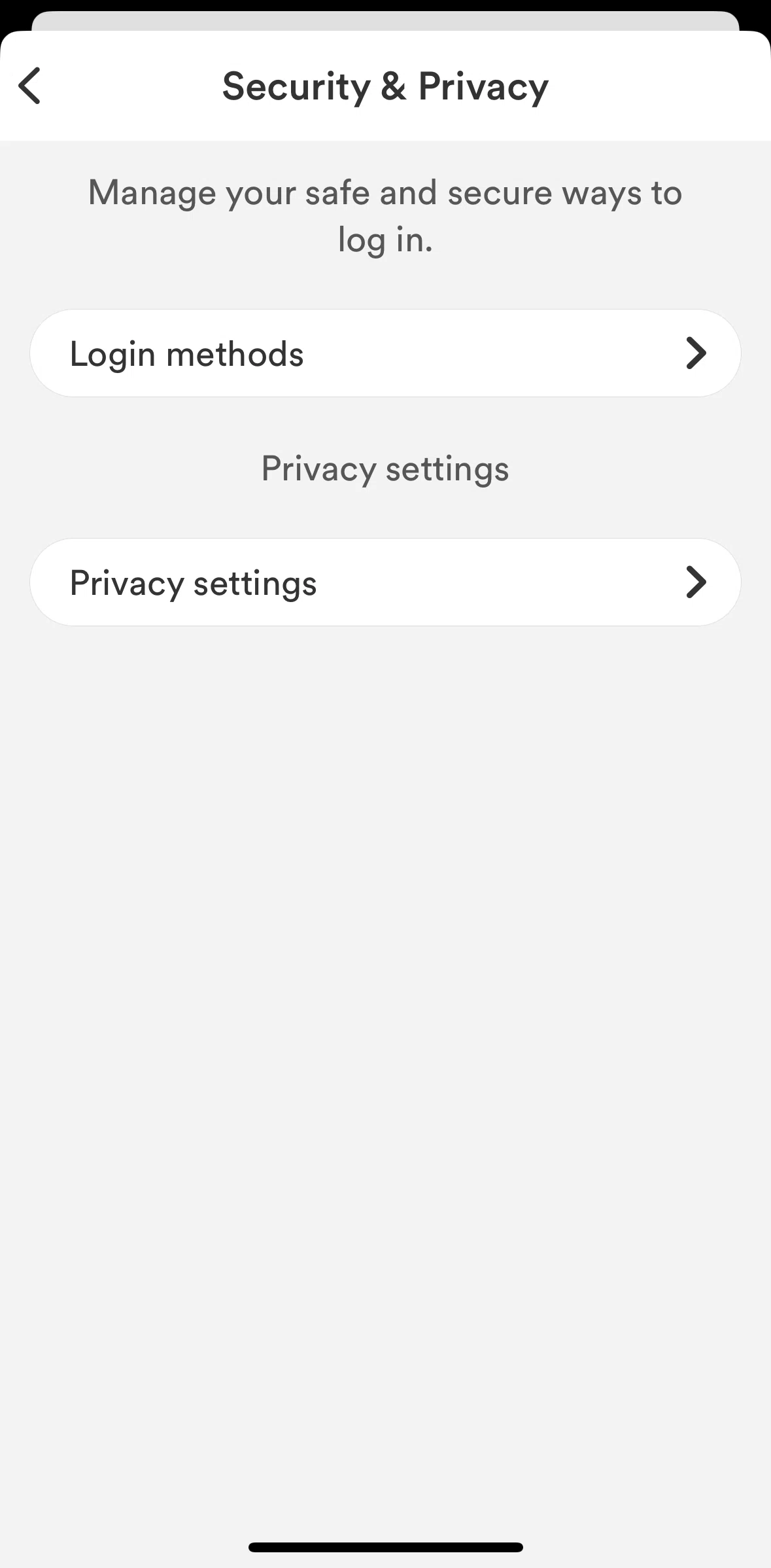 Bumble Screen screen in the Login methods flow