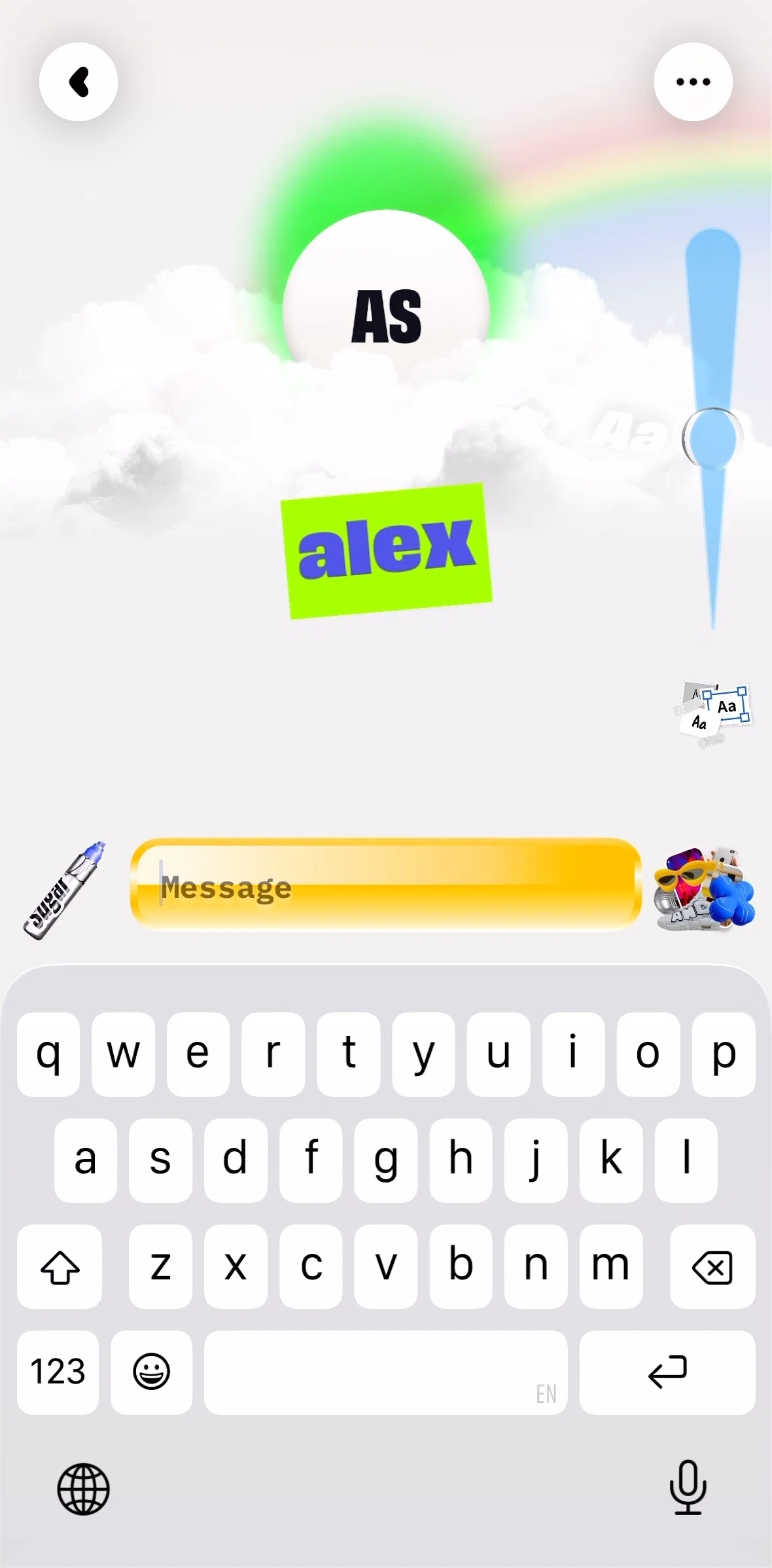 Bump Screen screen in the Changing chat box flow