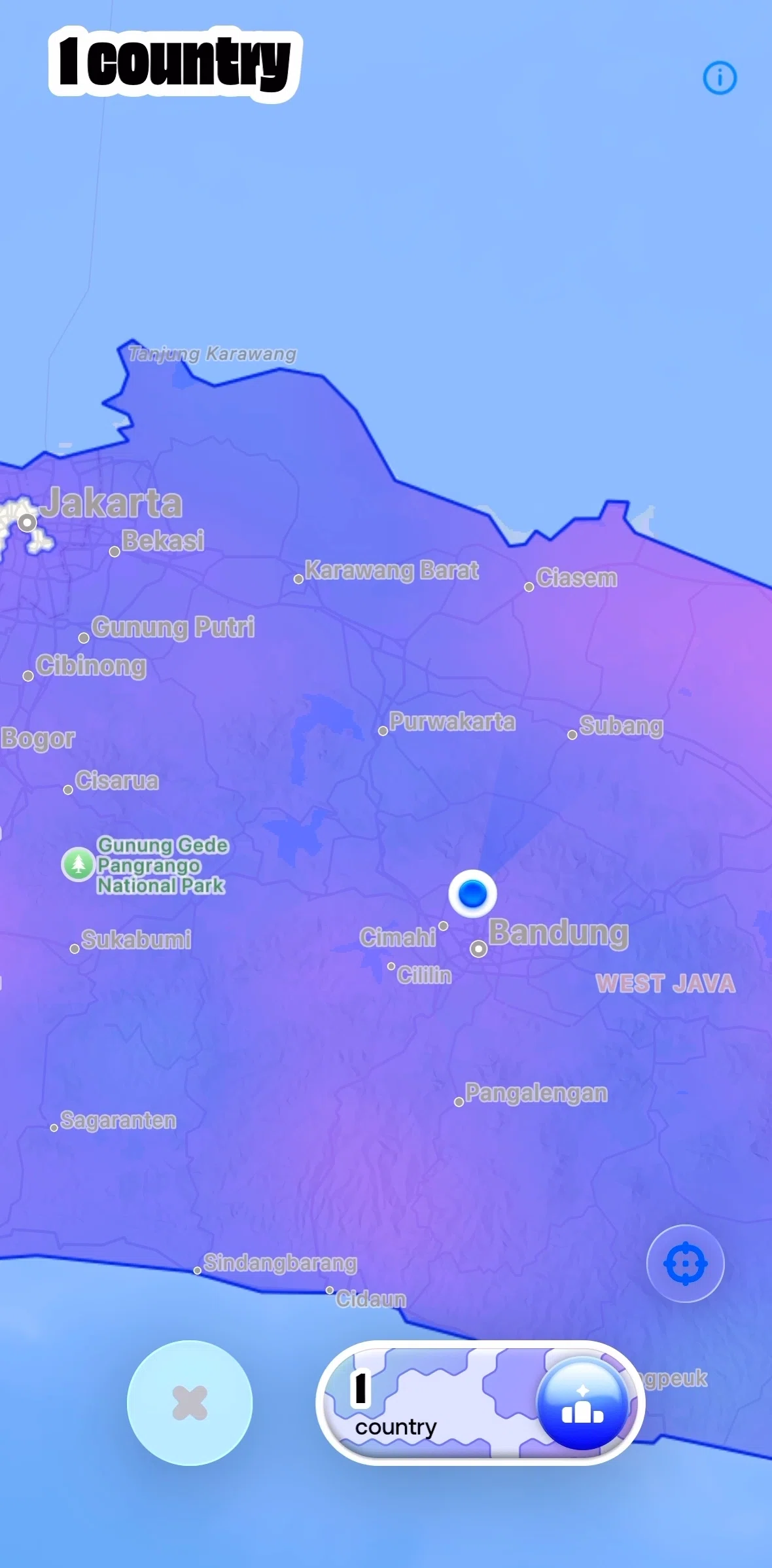 Bump Screen screen in the Country leaderboard flow