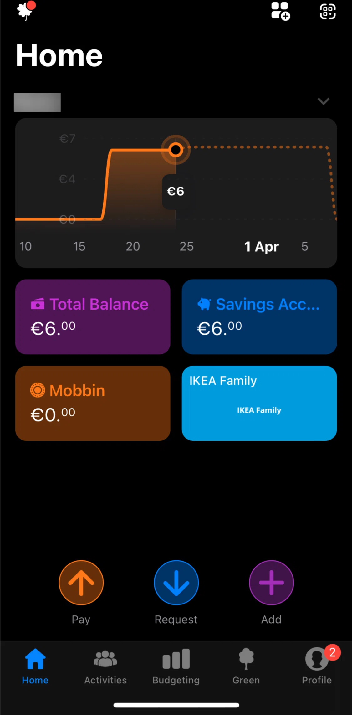 bunq Screen screen in the Editing a widget flow