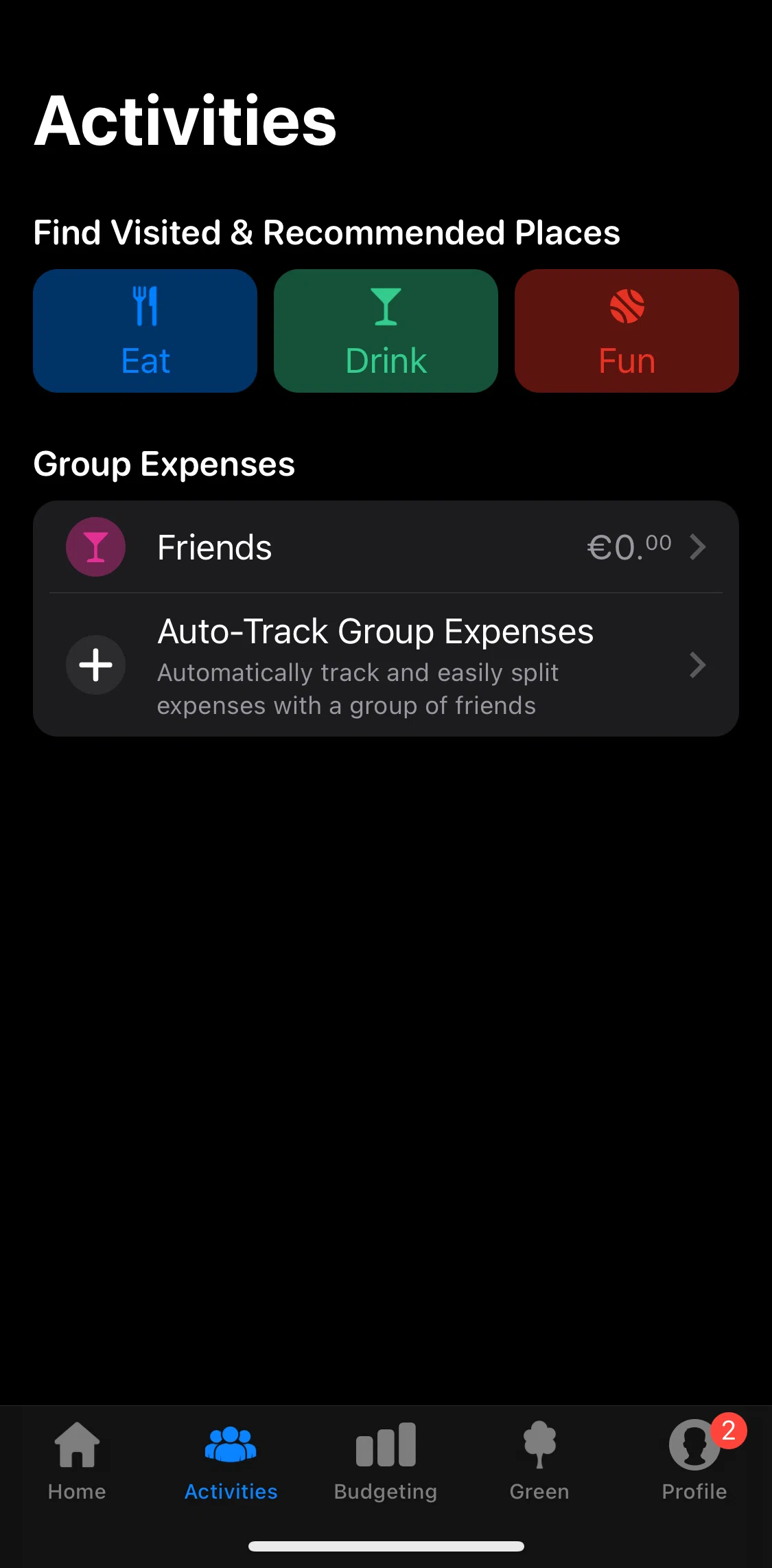 bunq Screen screen in the Expense detail flow