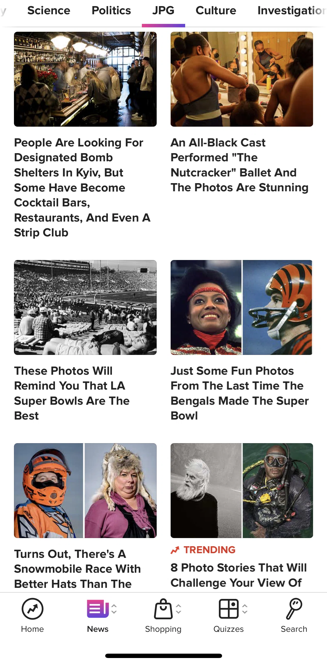 BuzzFeed Screen screen in the Article detail (newsletter) flow
