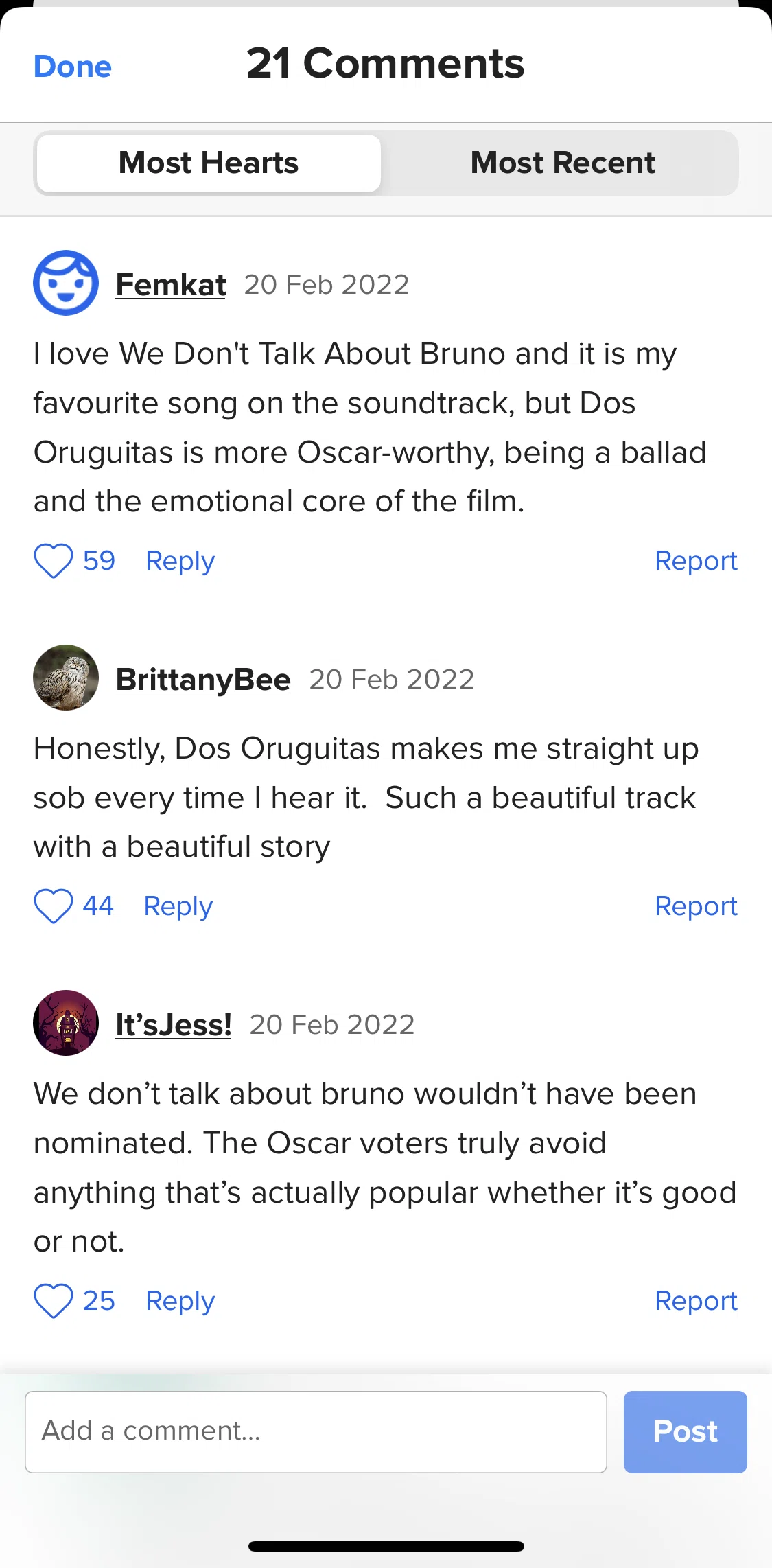 BuzzFeed Screen screen in the Posting a comment flow