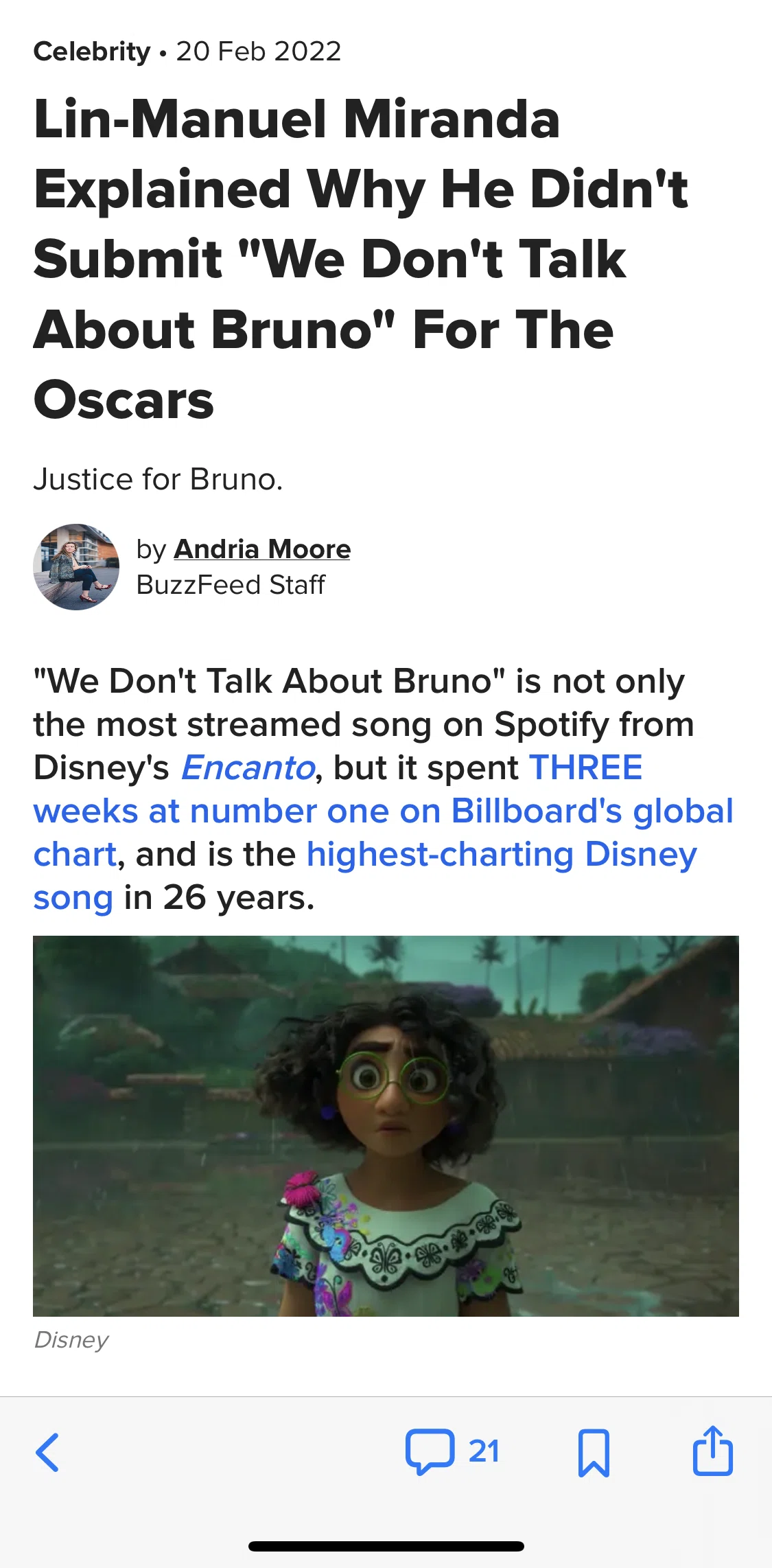 BuzzFeed Screen screen in the Saving an article to bookmarks flow