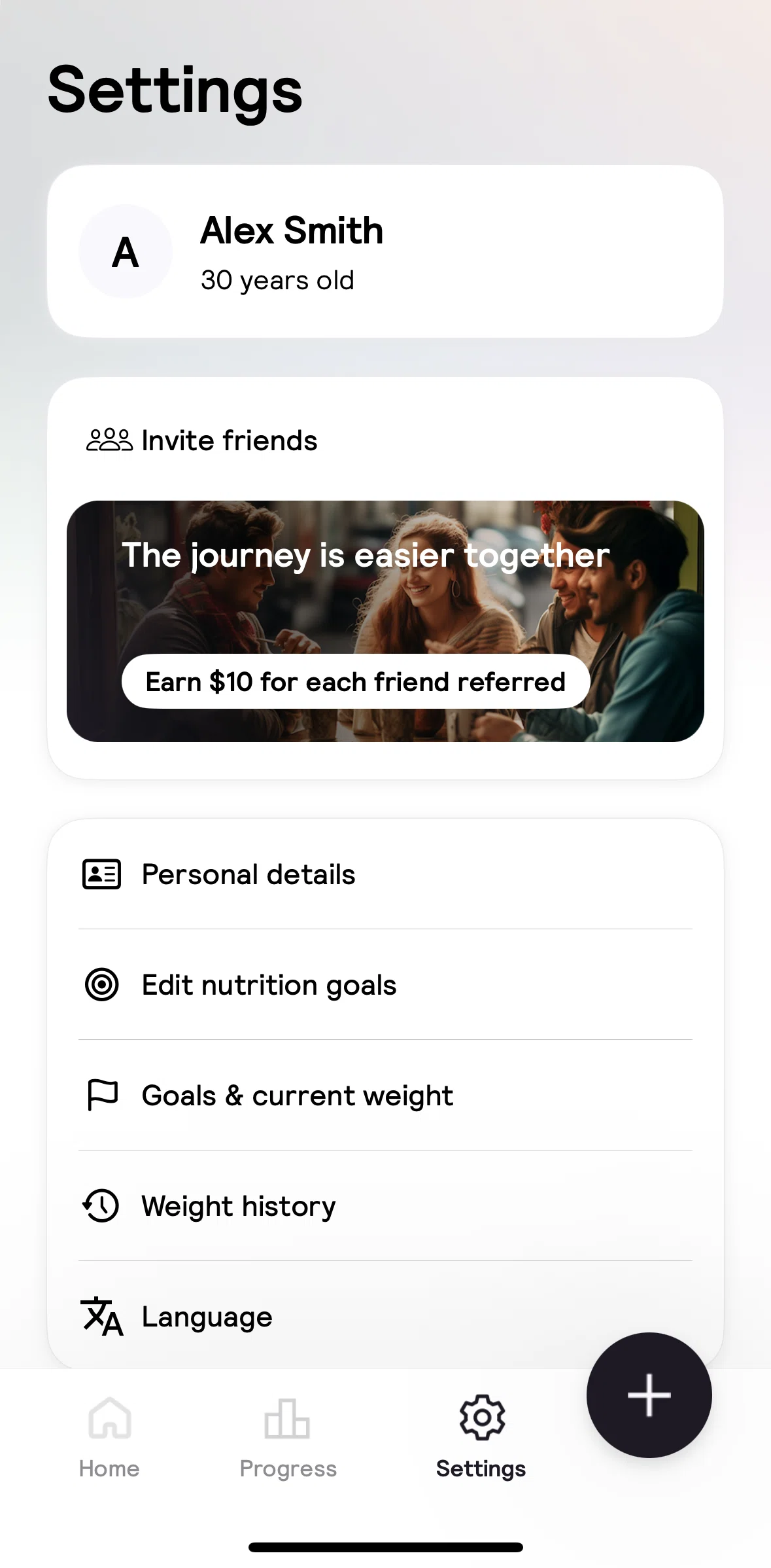 Cal AI Screen screen in the Copying a promo code flow