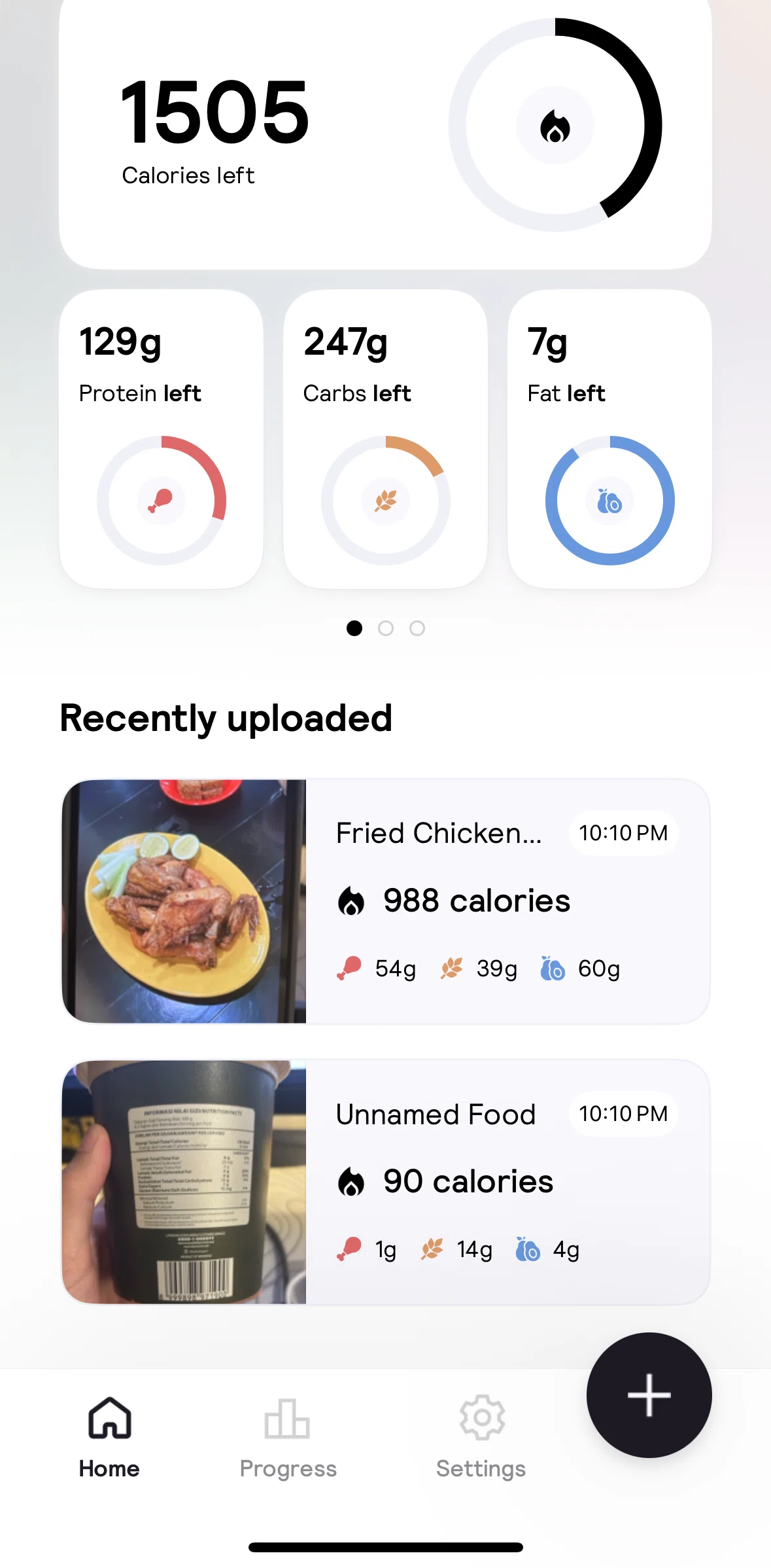 Cal AI Screen screen in the Food detail flow