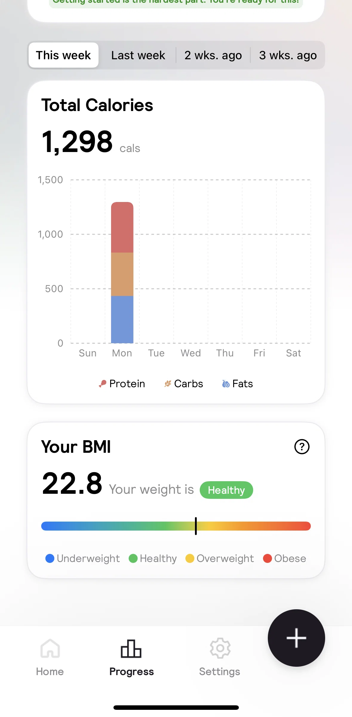 Cal AI Screen screen in the View BMI flow