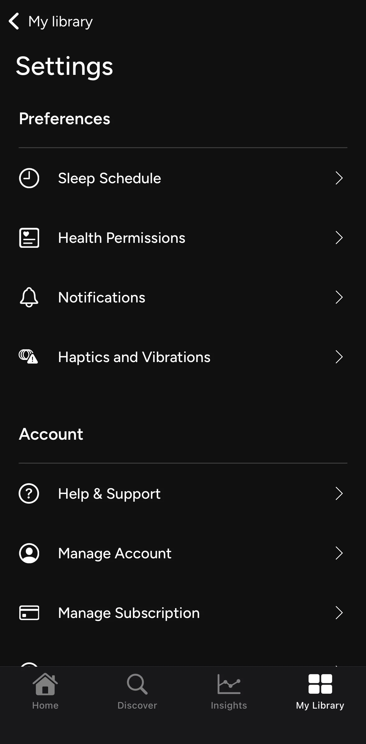 Calm Sleep Screen screen in the Customizing notifications flow