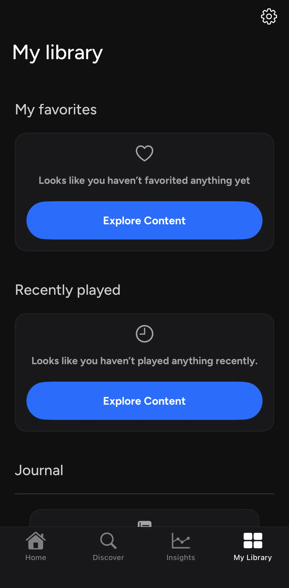 Calm Sleep Screen screen in the Settings flow