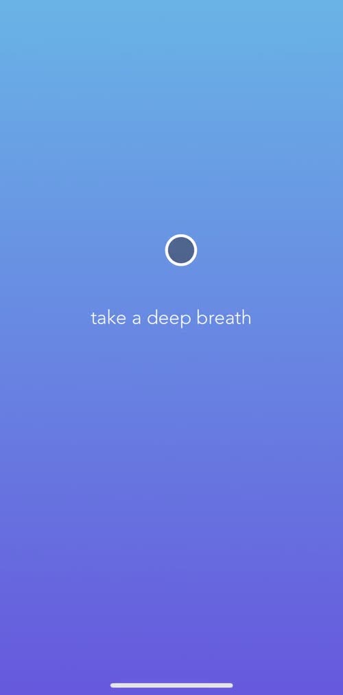 Calm Splash screen screen in the Onboarding flow