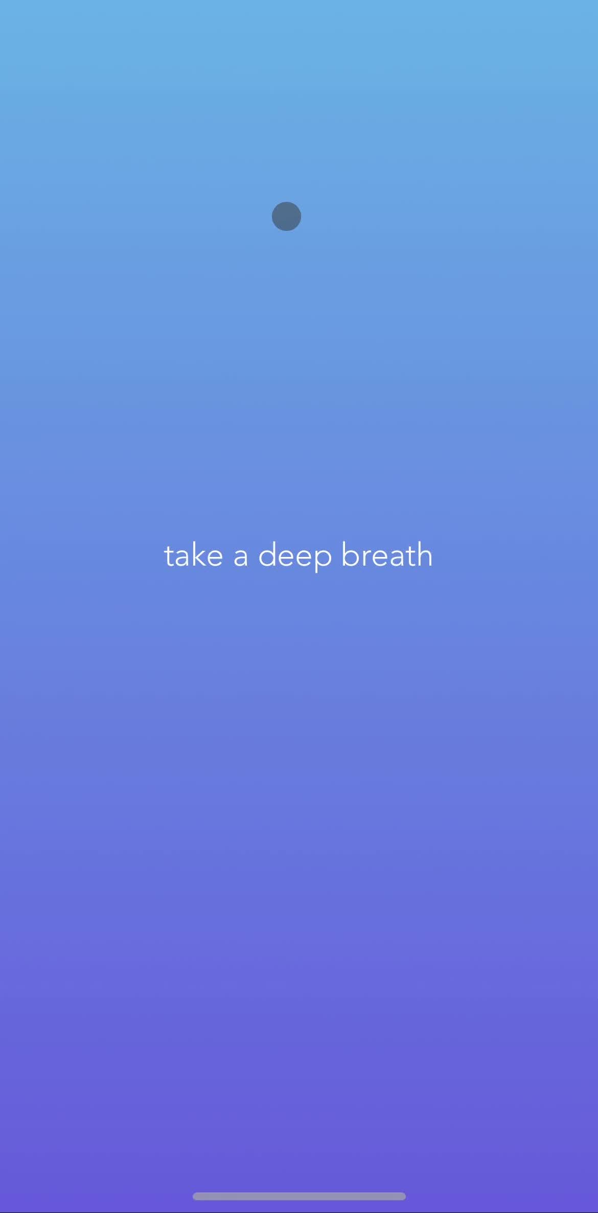 Calm Splash screen screen in the Onboarding flow