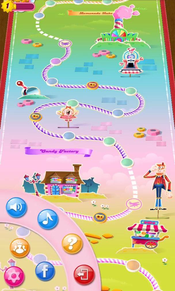 Candy Crush Saga Screen screen in the Viewing A Tutorial flow