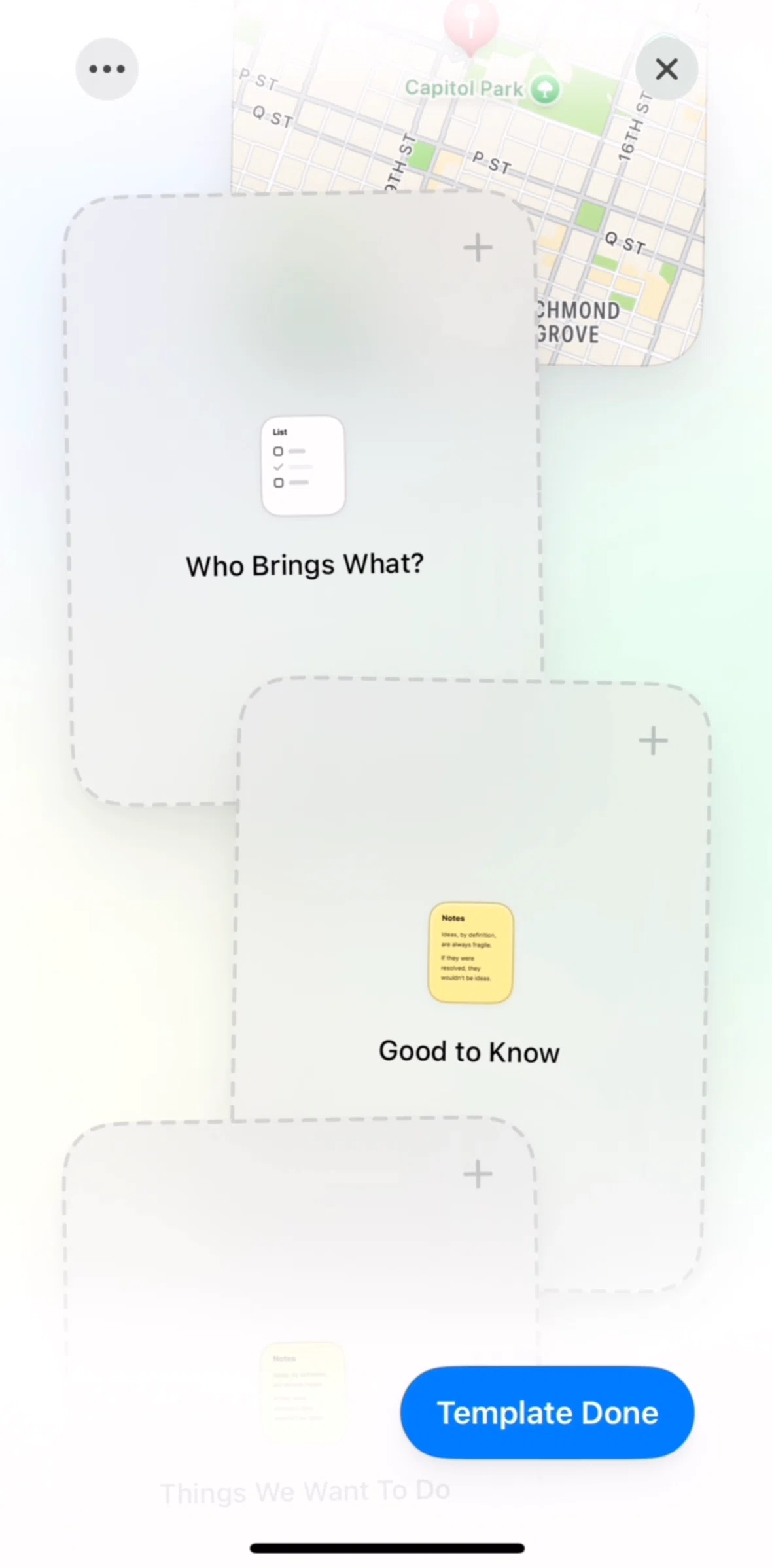 Canopi Screen screen in the Adding tasks flow