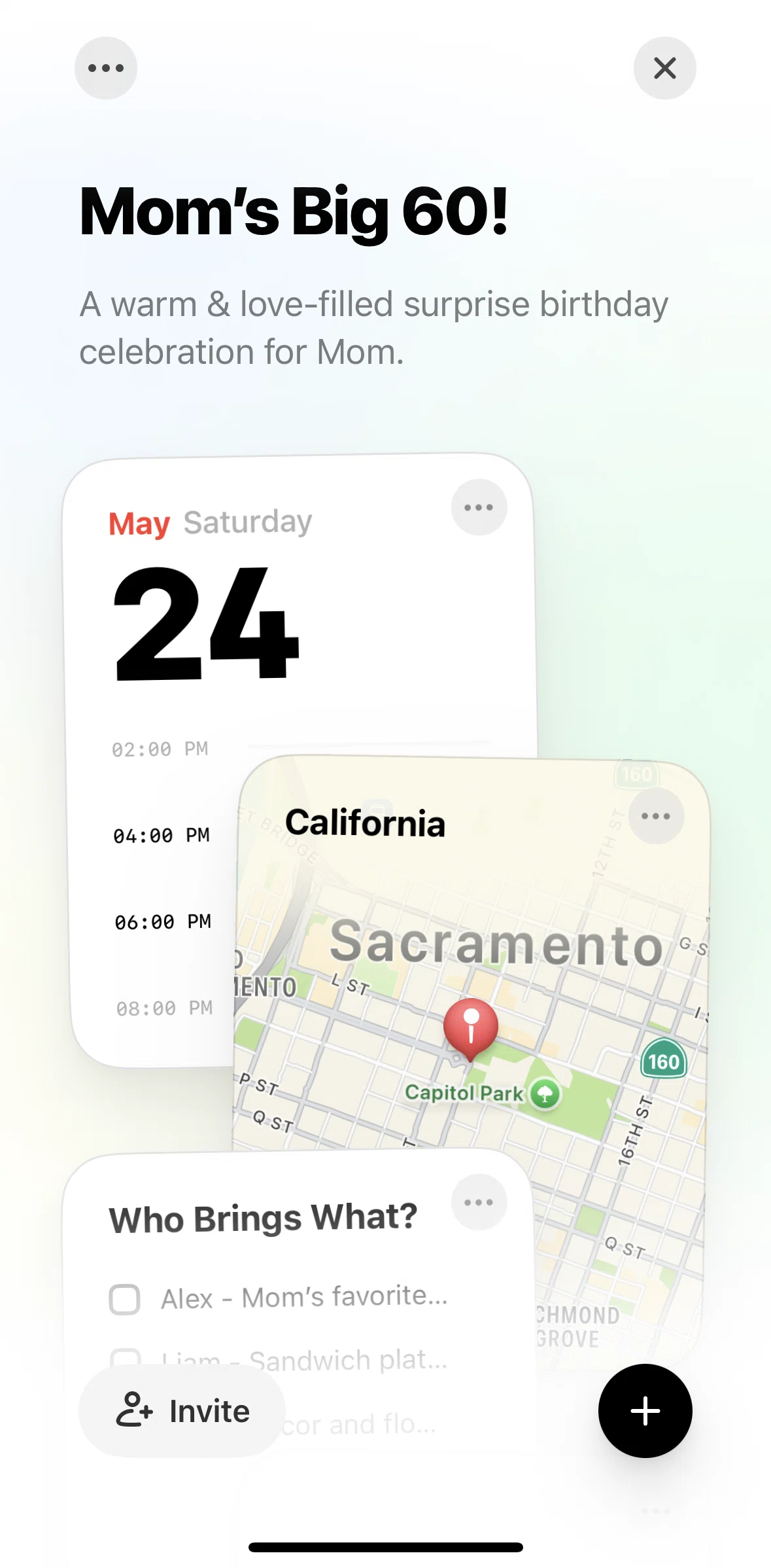 Canopi Screen screen in the Date flow