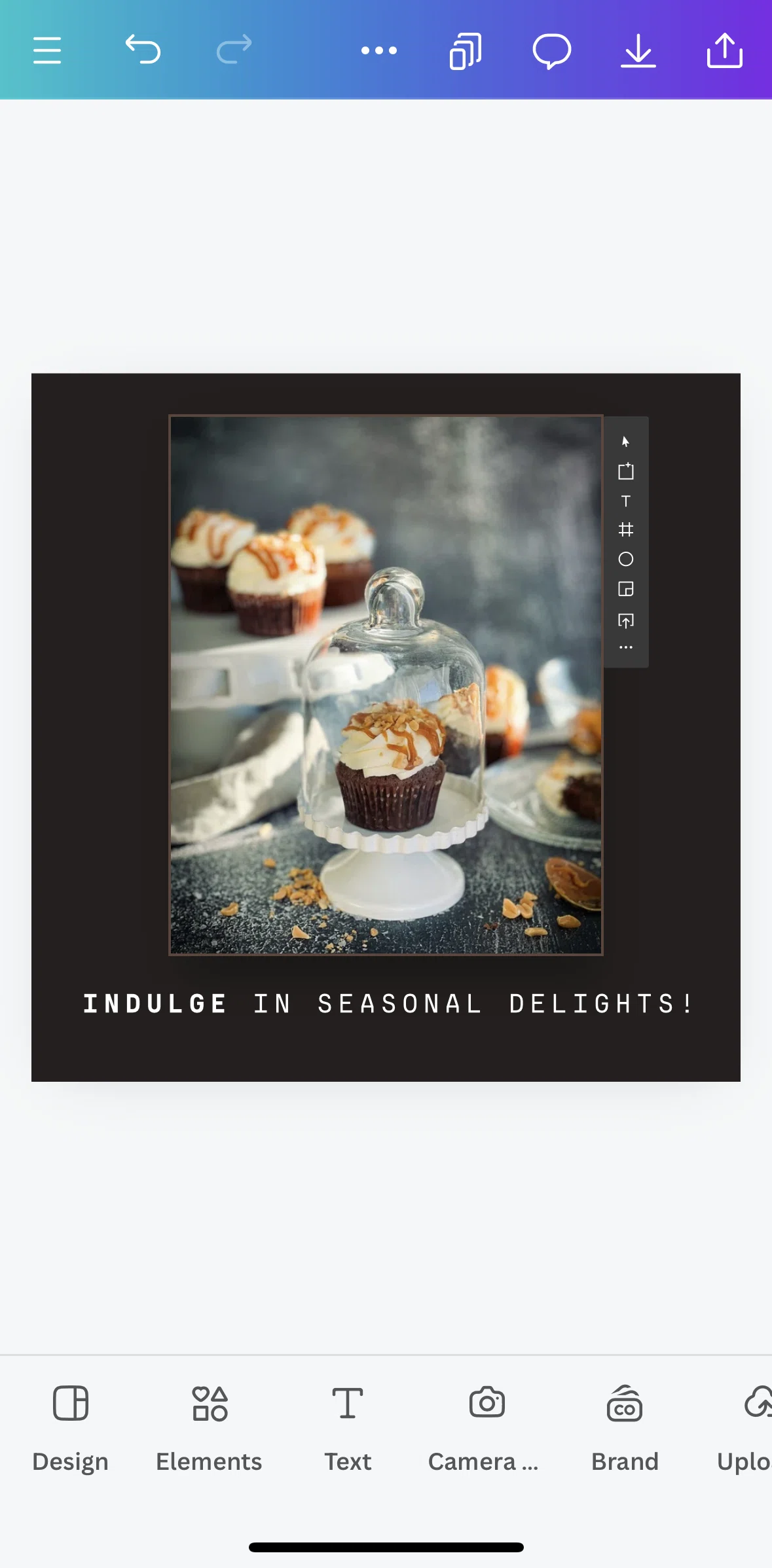 Canva Screen screen in the Adding text flow