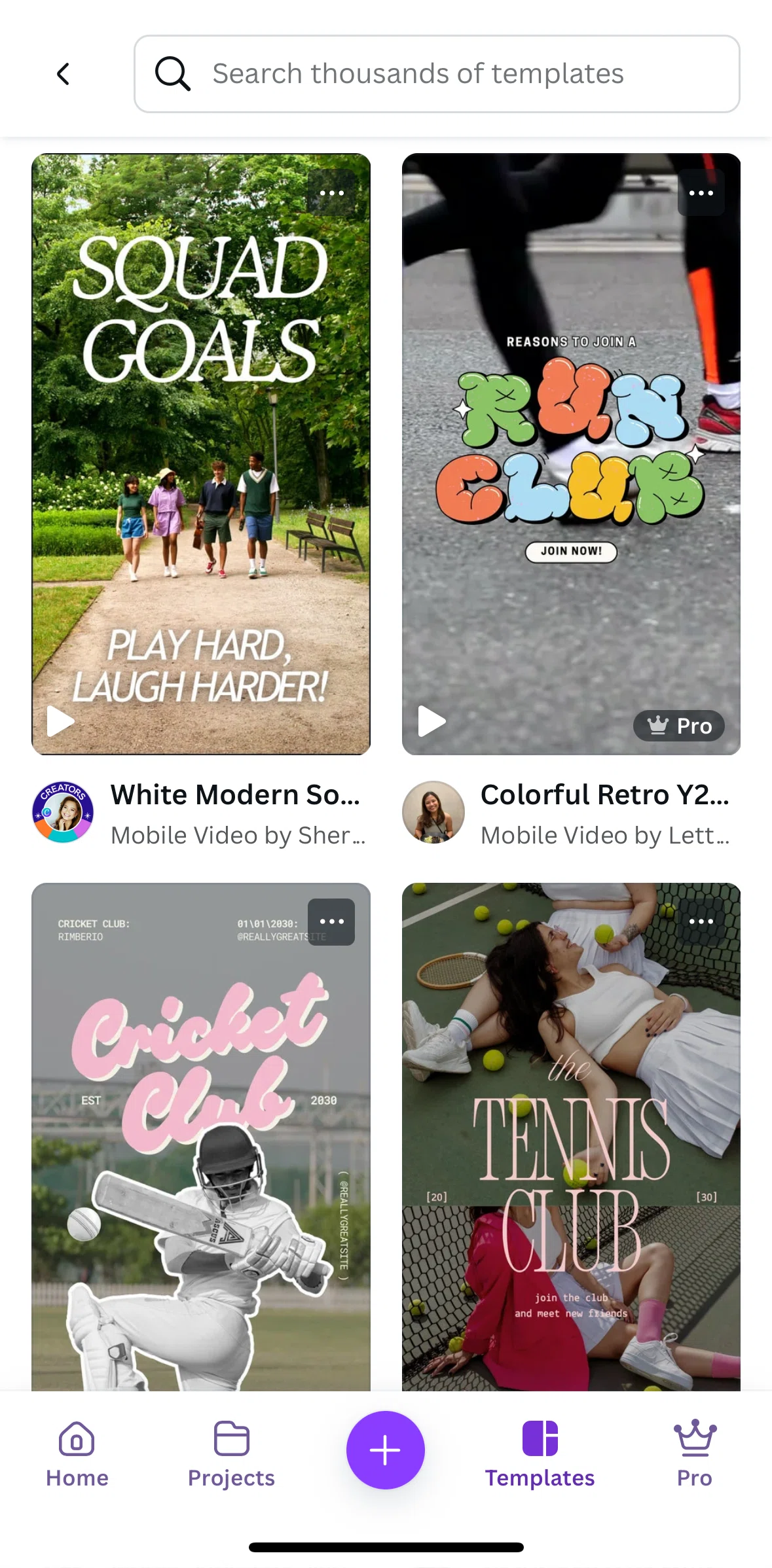 Canva Screen screen in the Customizing a template flow