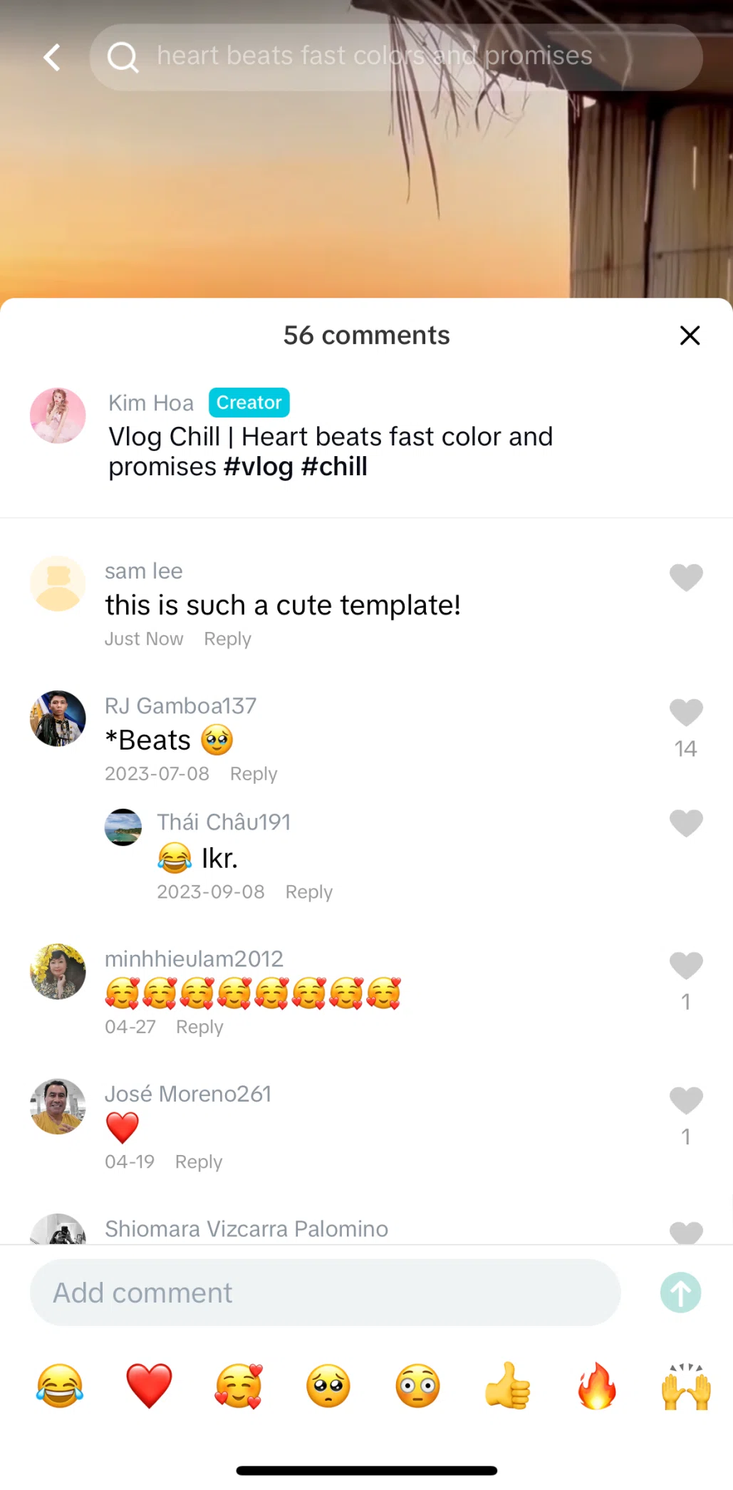CapCut Screen screen in the Deleting a comment flow